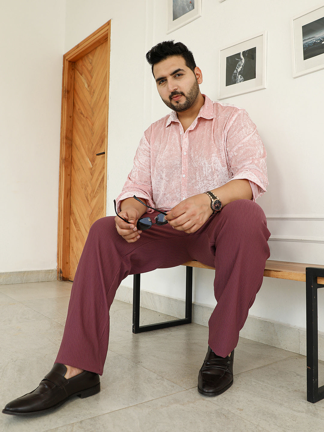 Solid Velvet Shirt