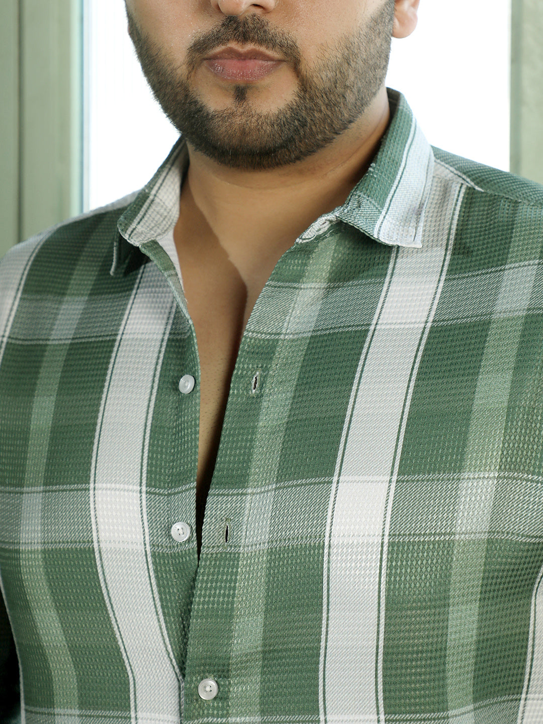 Sage Green Tartan Check Shirt