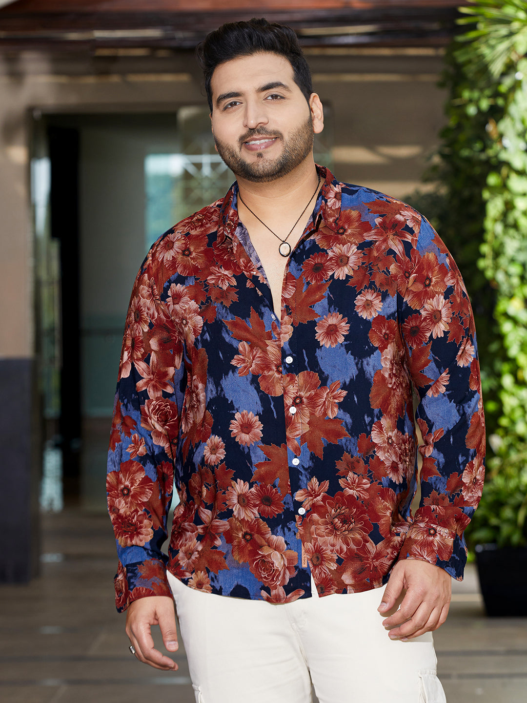 Floral Overlap Shirt