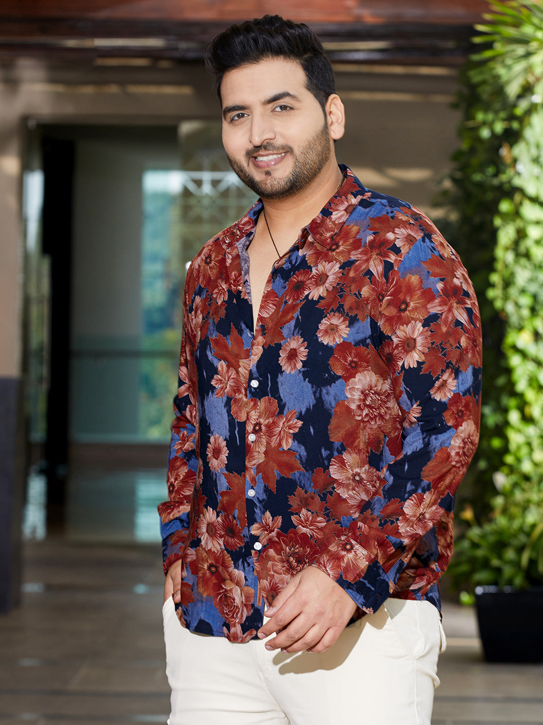 Floral Overlap Shirt