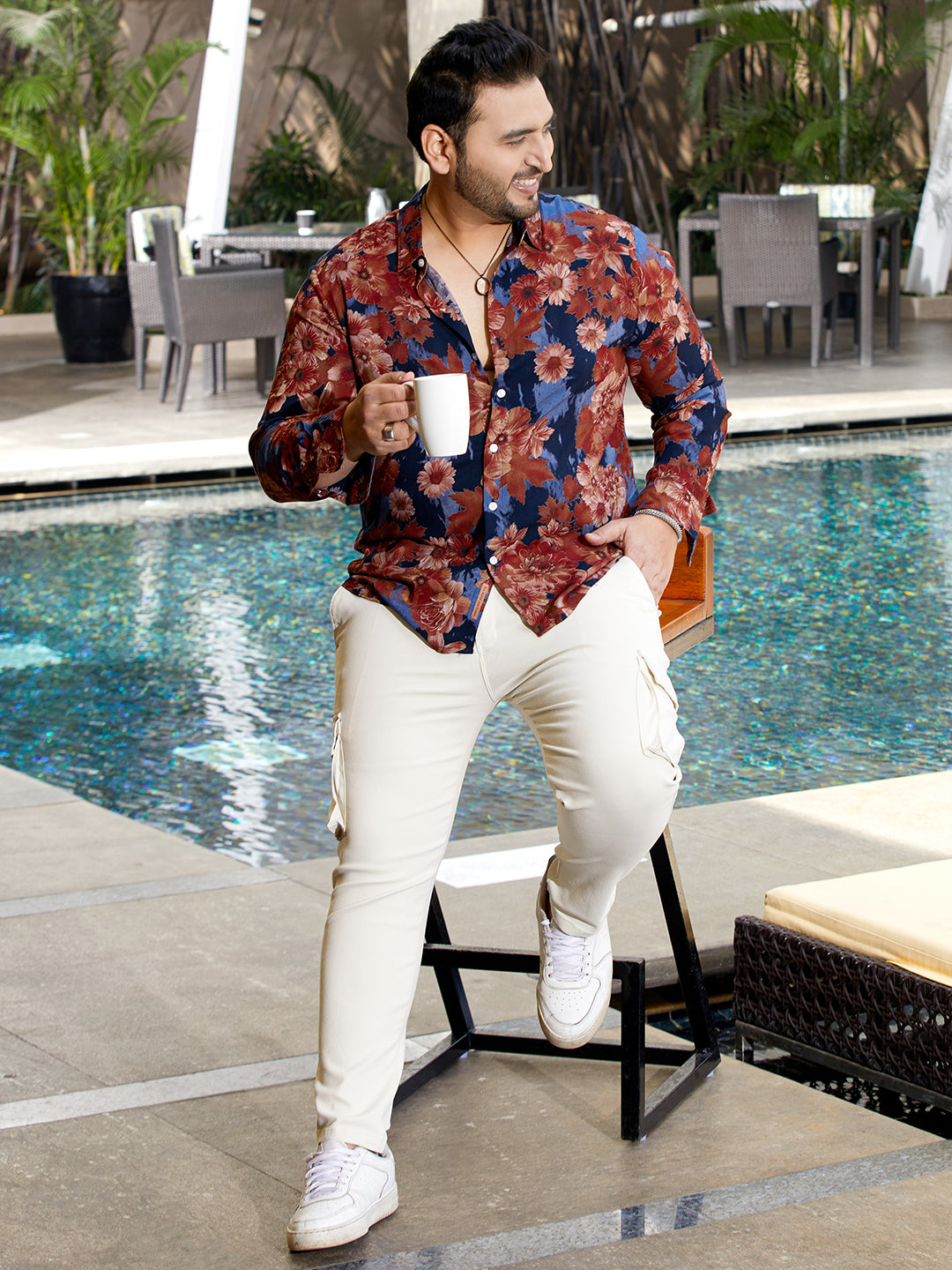 Floral Overlap Shirt