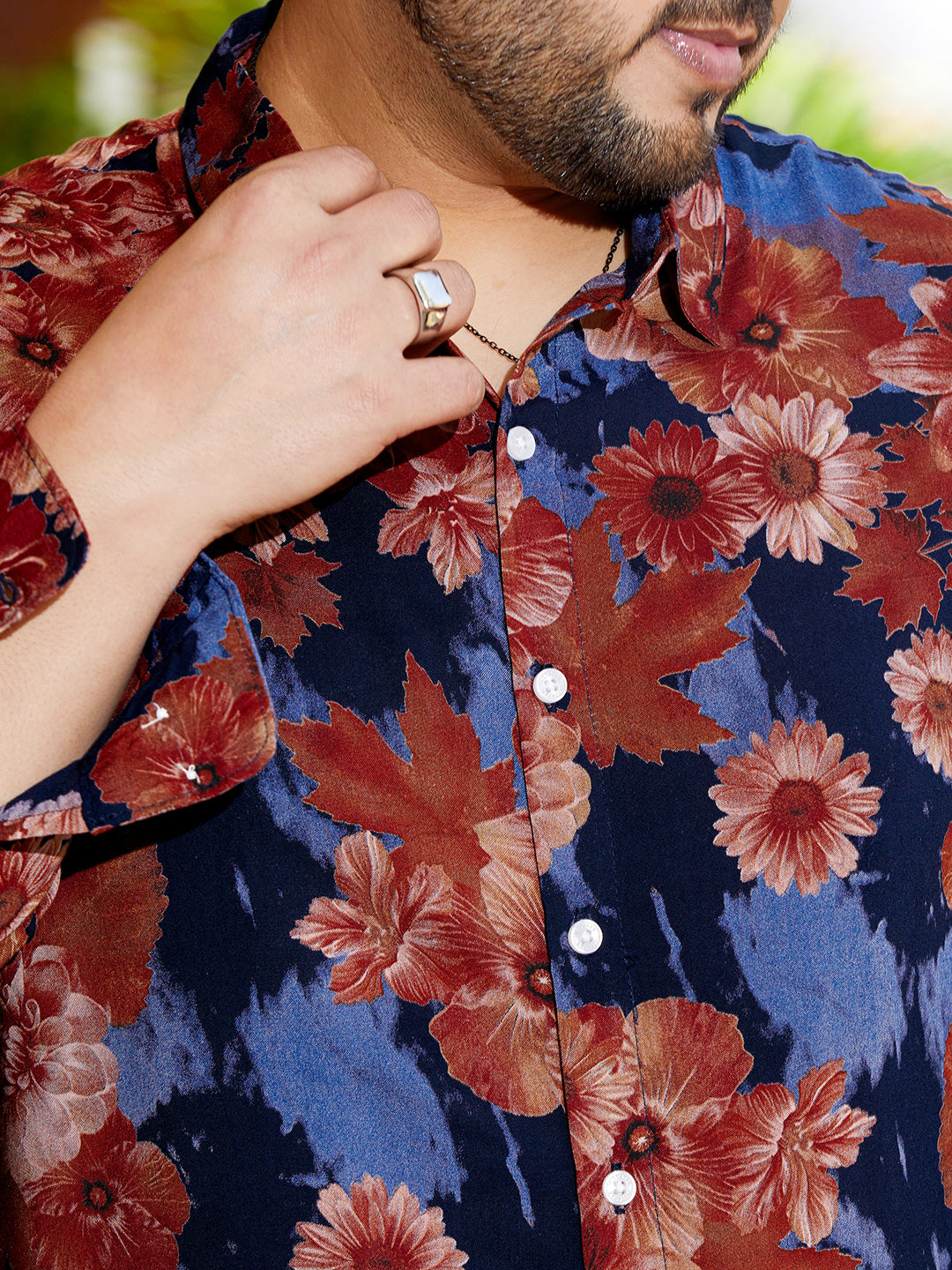 Floral Overlap Shirt