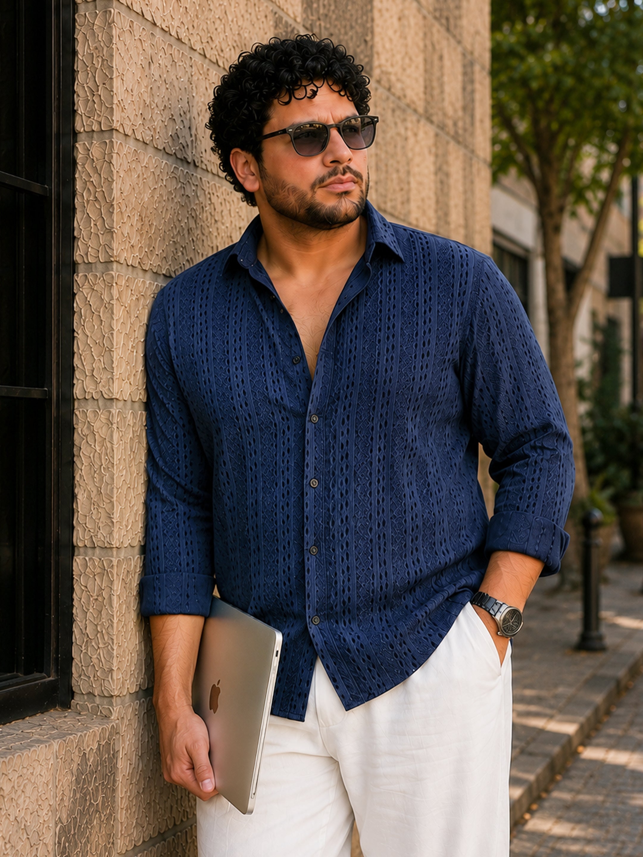Jacquard Knit Shirt