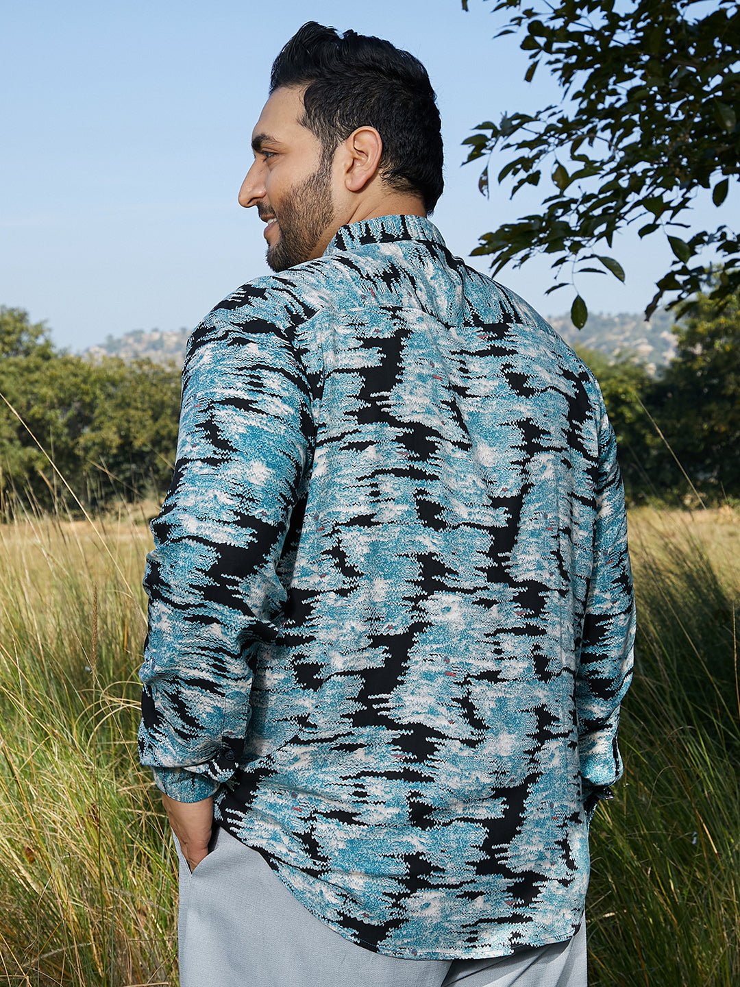 Contrast-Scuff Shirt