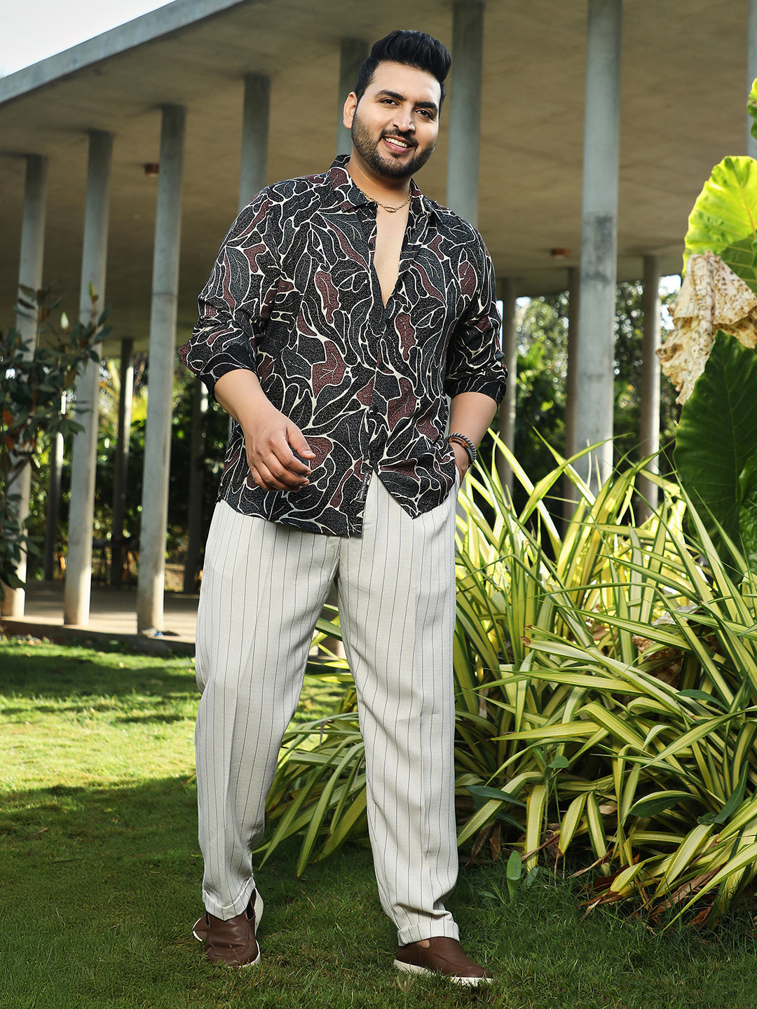 Speckled-Foliage Regular Shirt