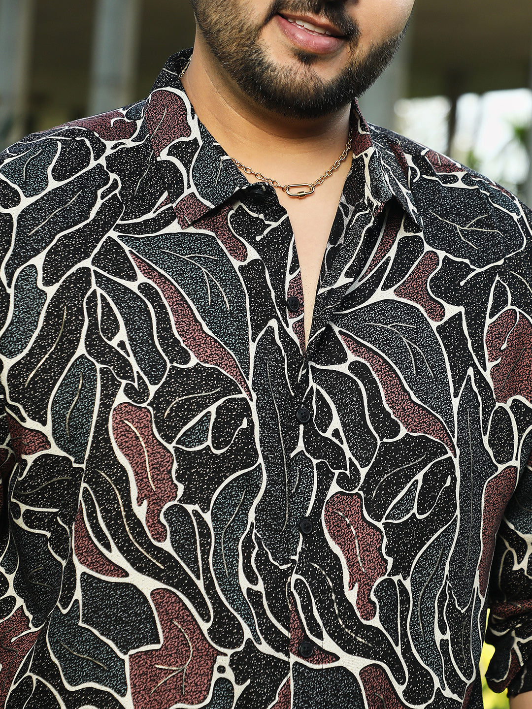 Speckled-Foliage Regular Shirt