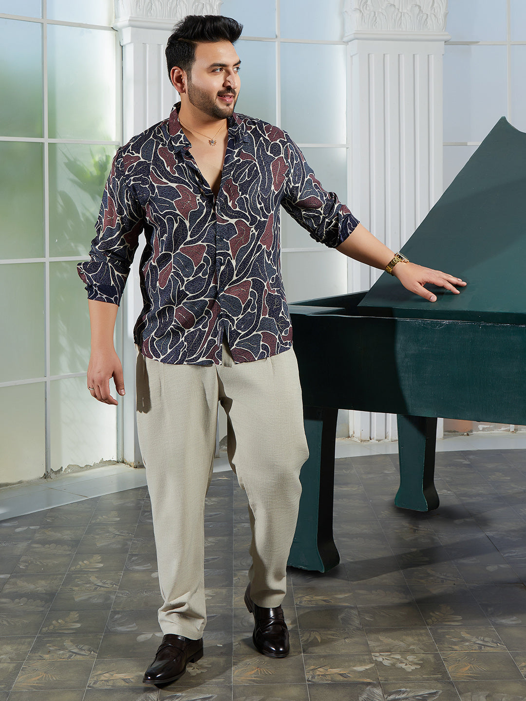 Speckled-Foliage Regular Shirt