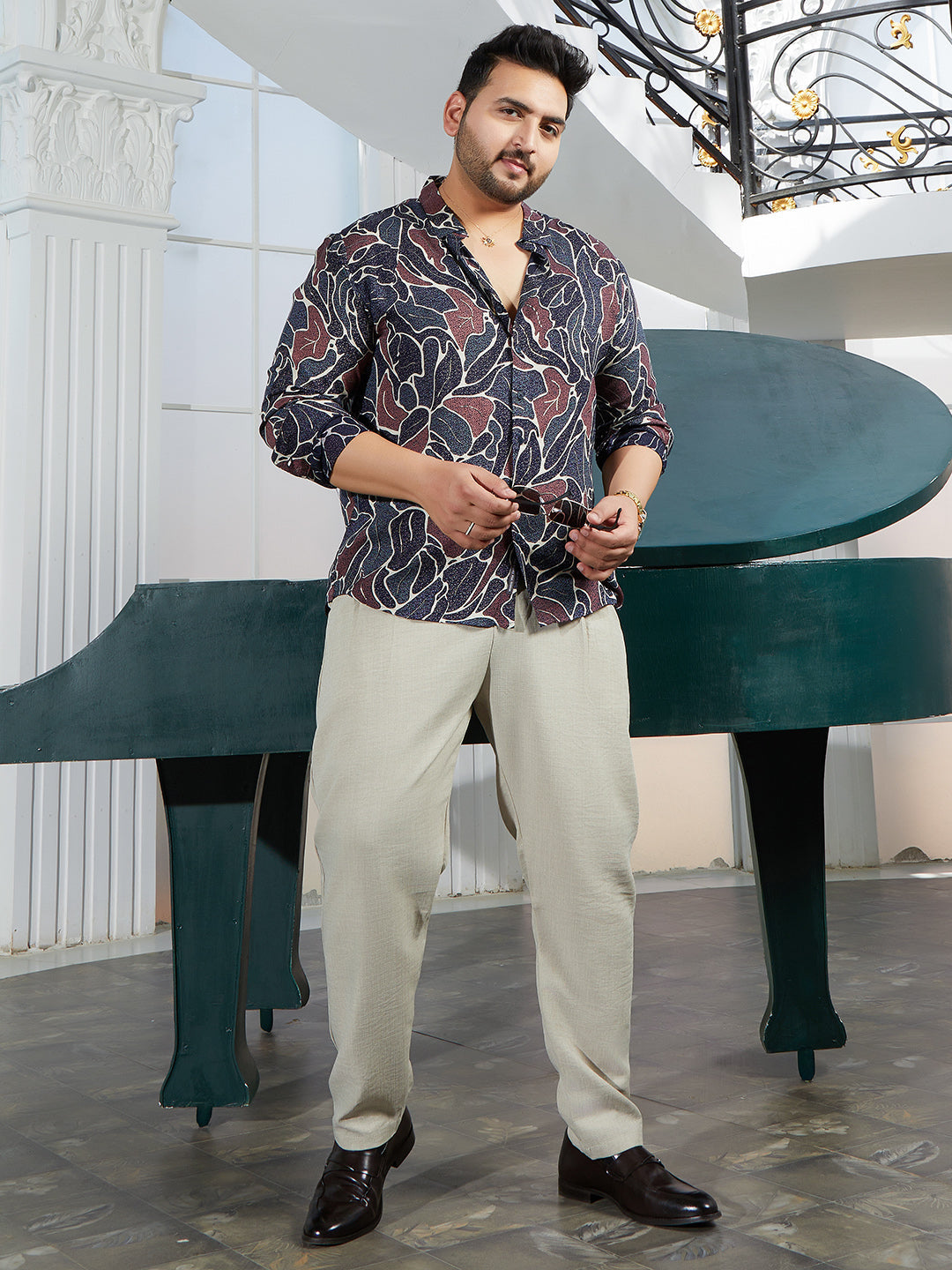 Speckled-Foliage Regular Shirt