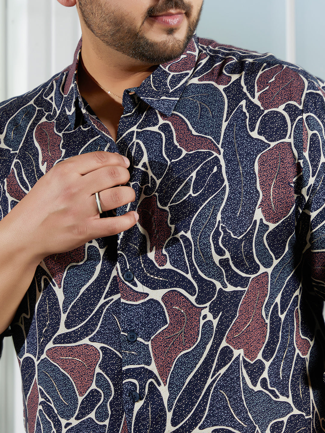 Speckled-Foliage Regular Shirt