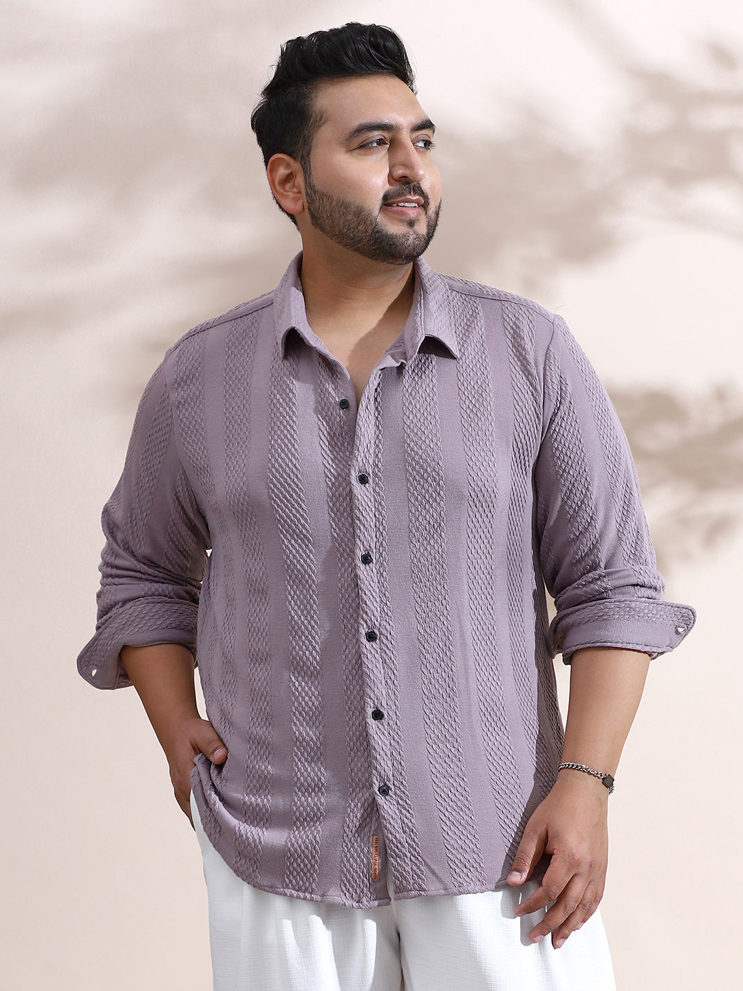 Weave-Panel Shirt