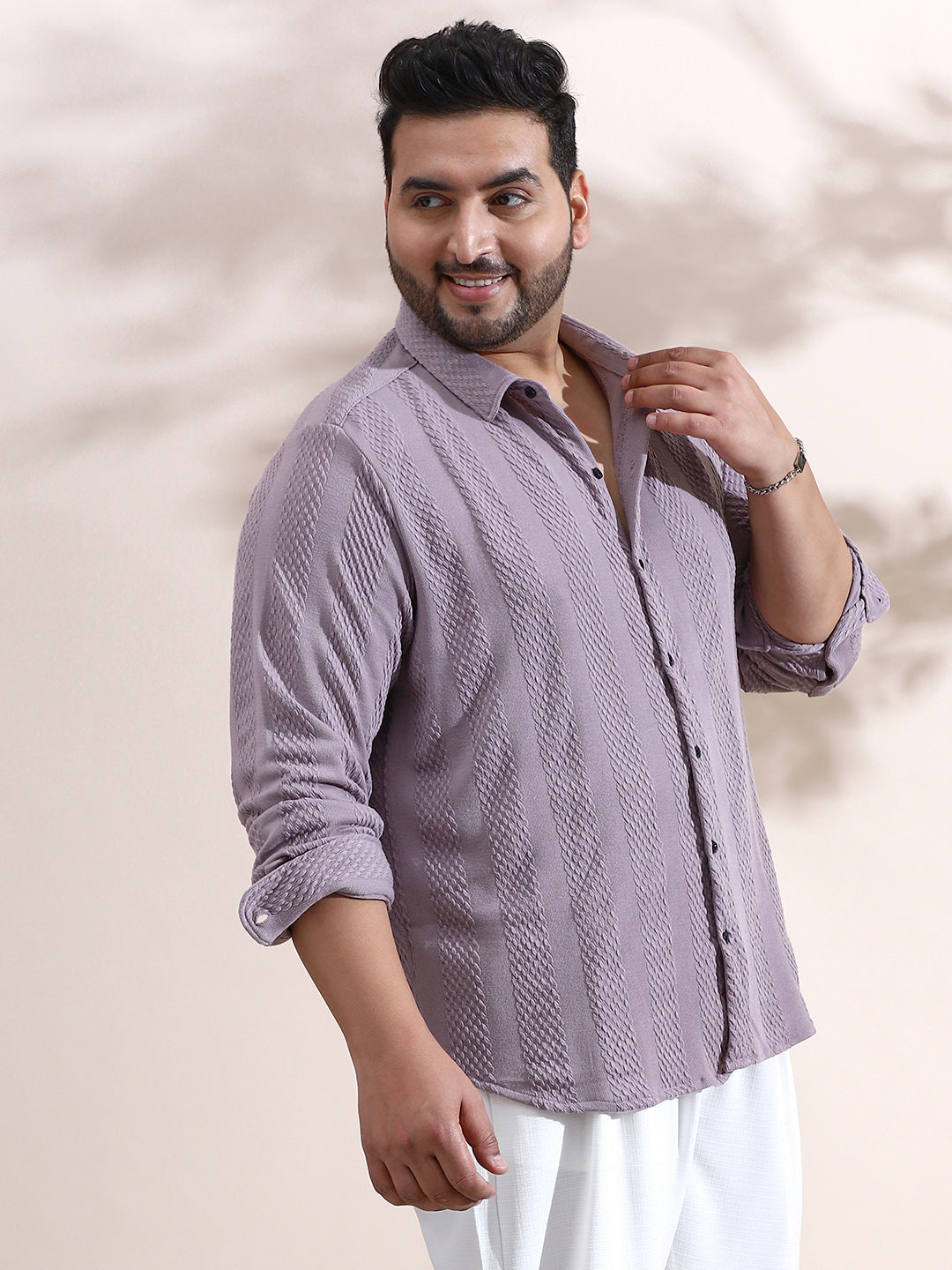 Weave-Panel Shirt