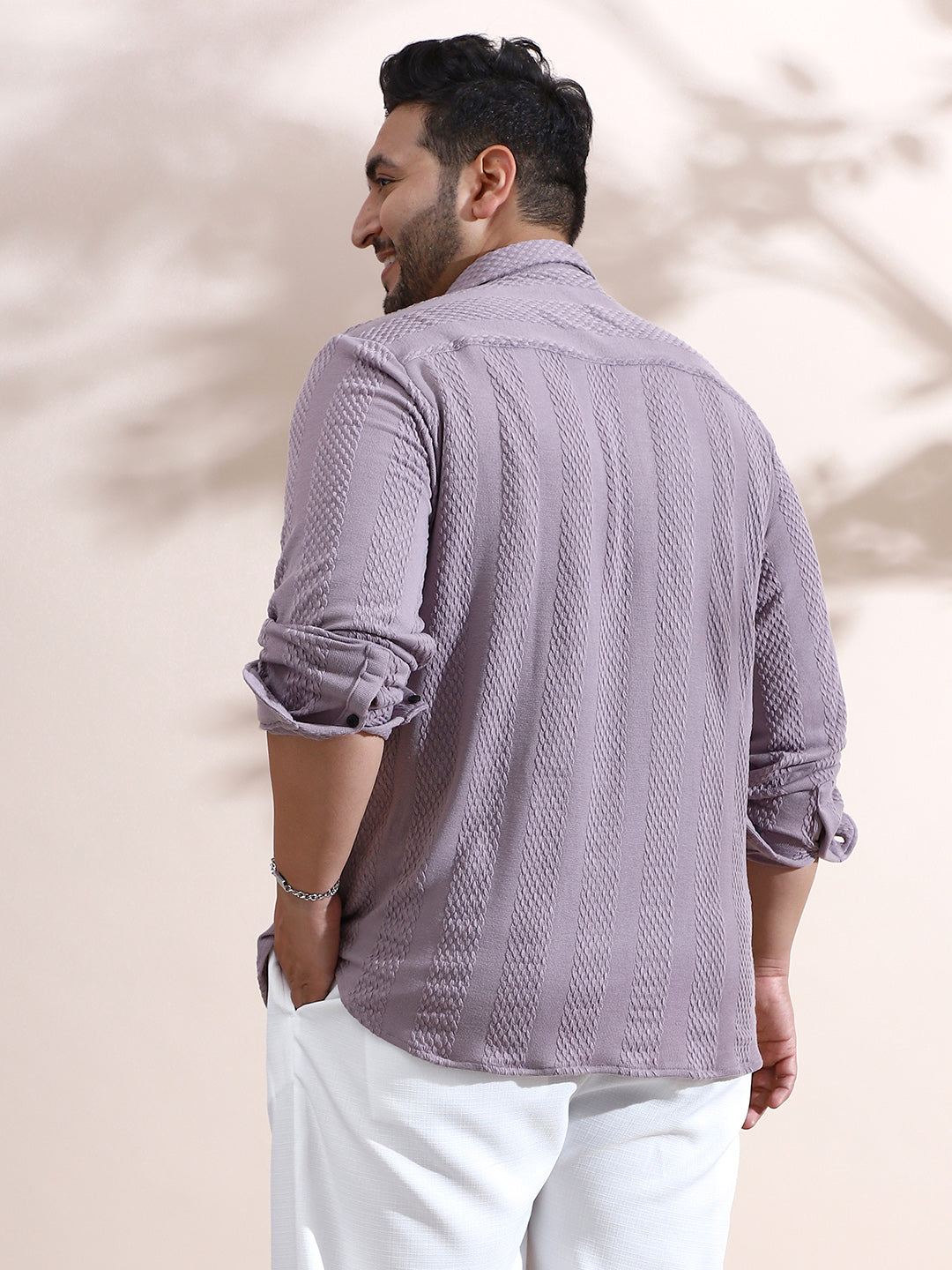 Weave-Panel Shirt
