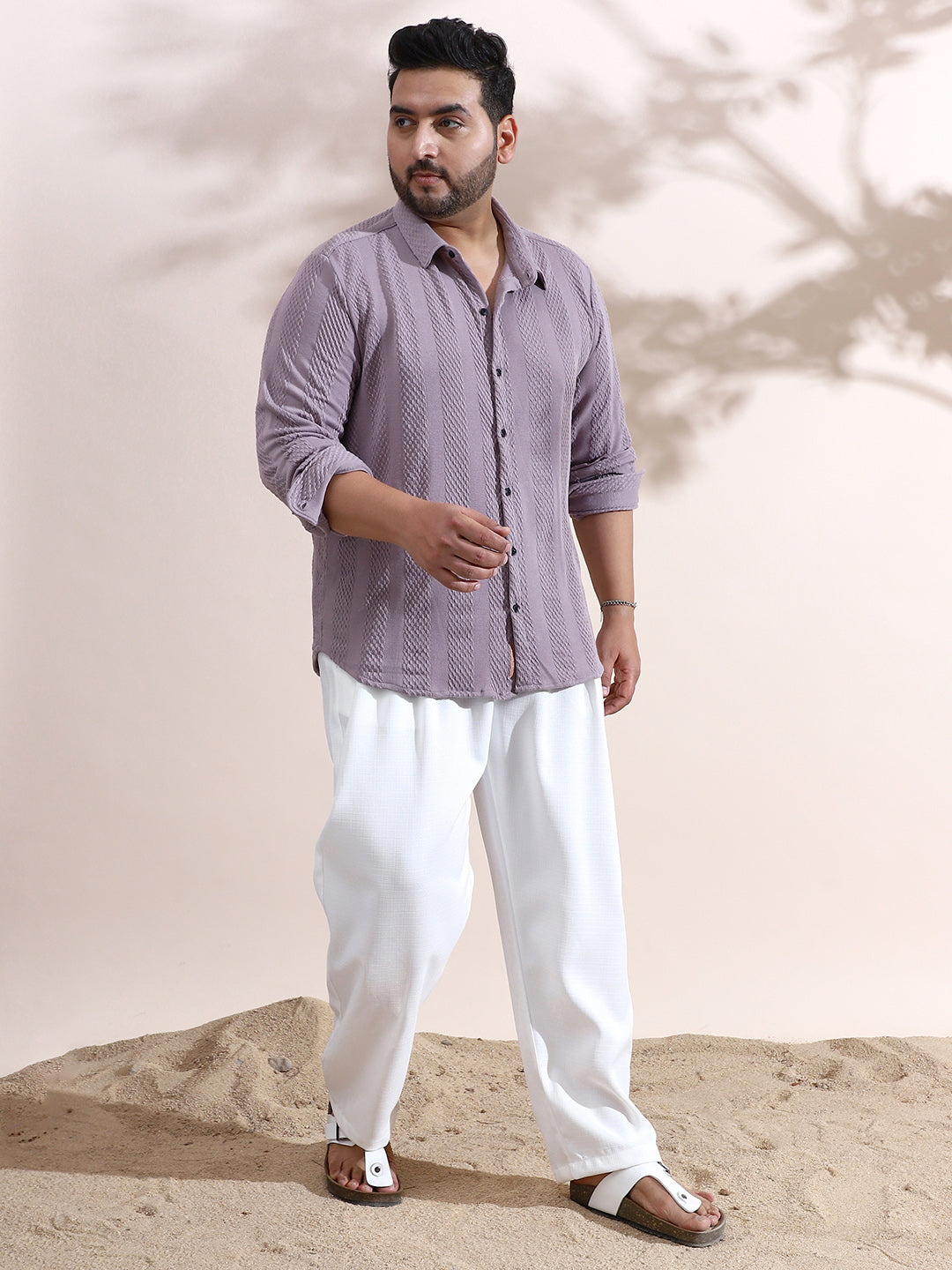 Weave-Panel Shirt