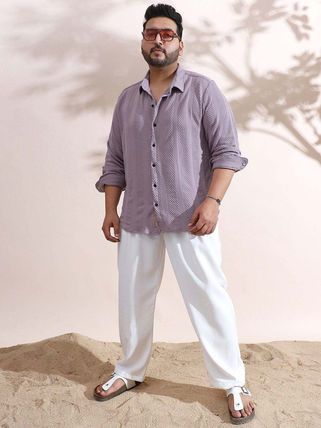 Weave-Panel Shirt
