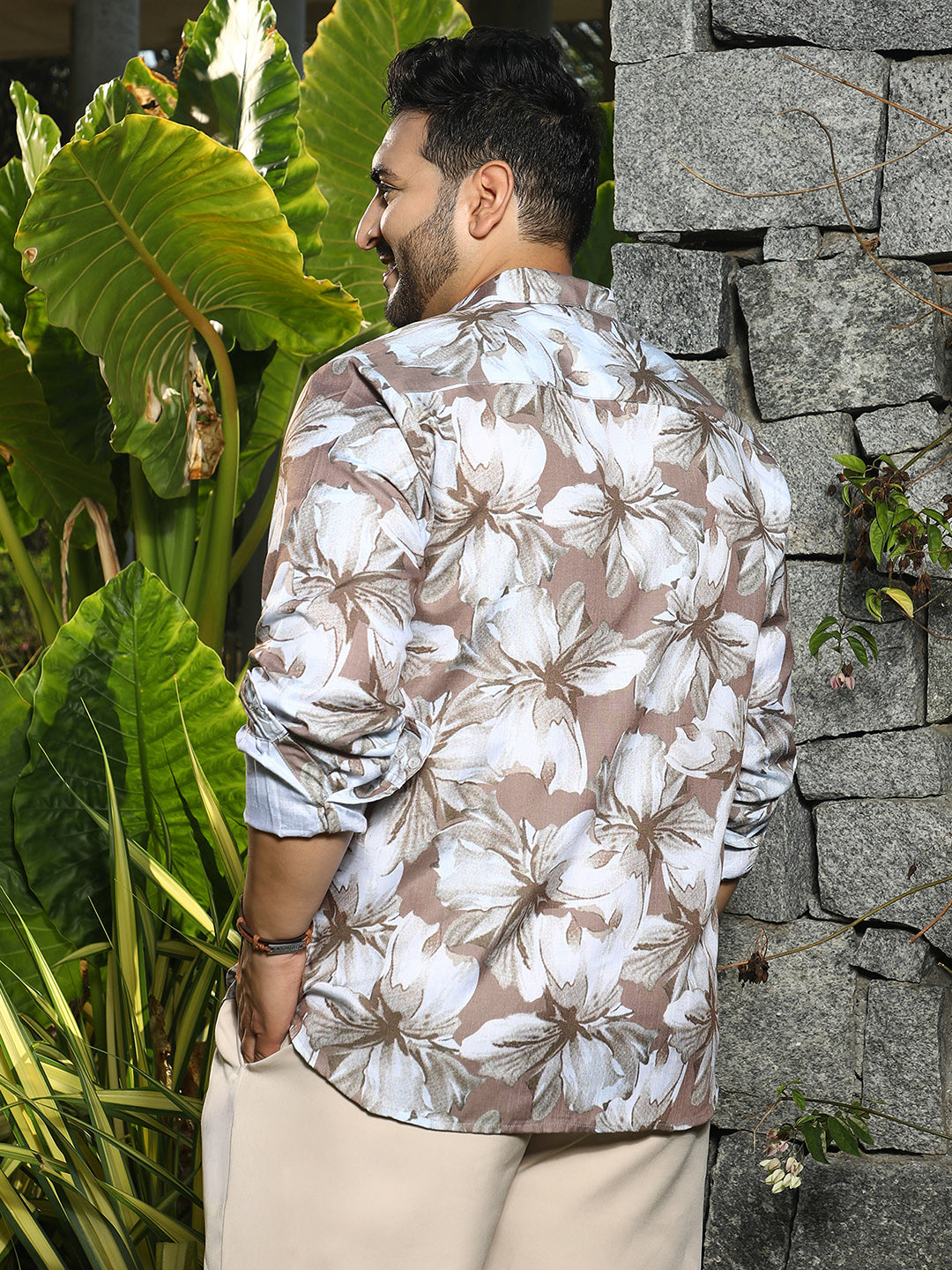 Floral-Overlap Shirt