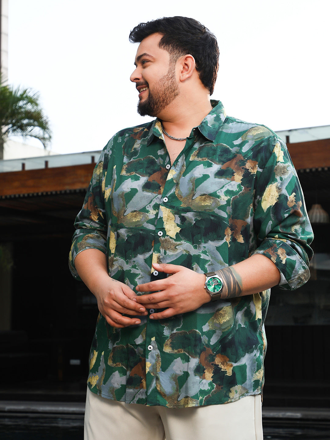 Botanical-Impression Shirt