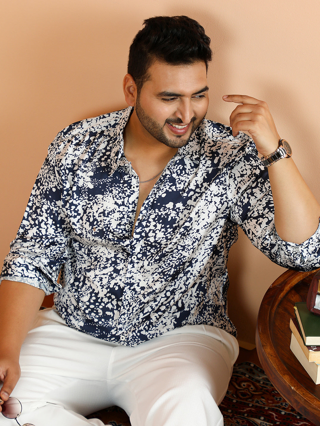 Contrast Splatter Shirt