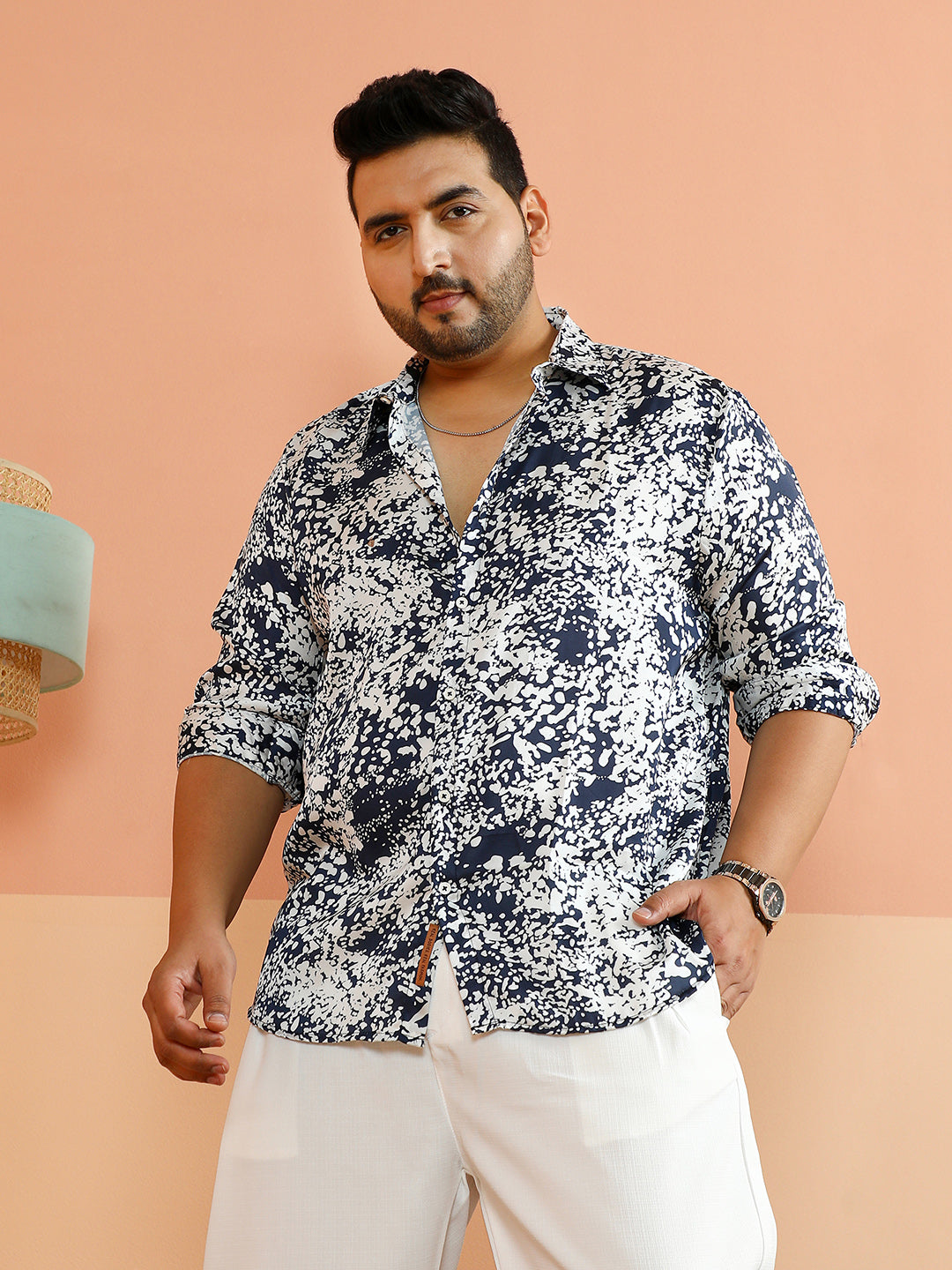 Contrast Splatter Shirt