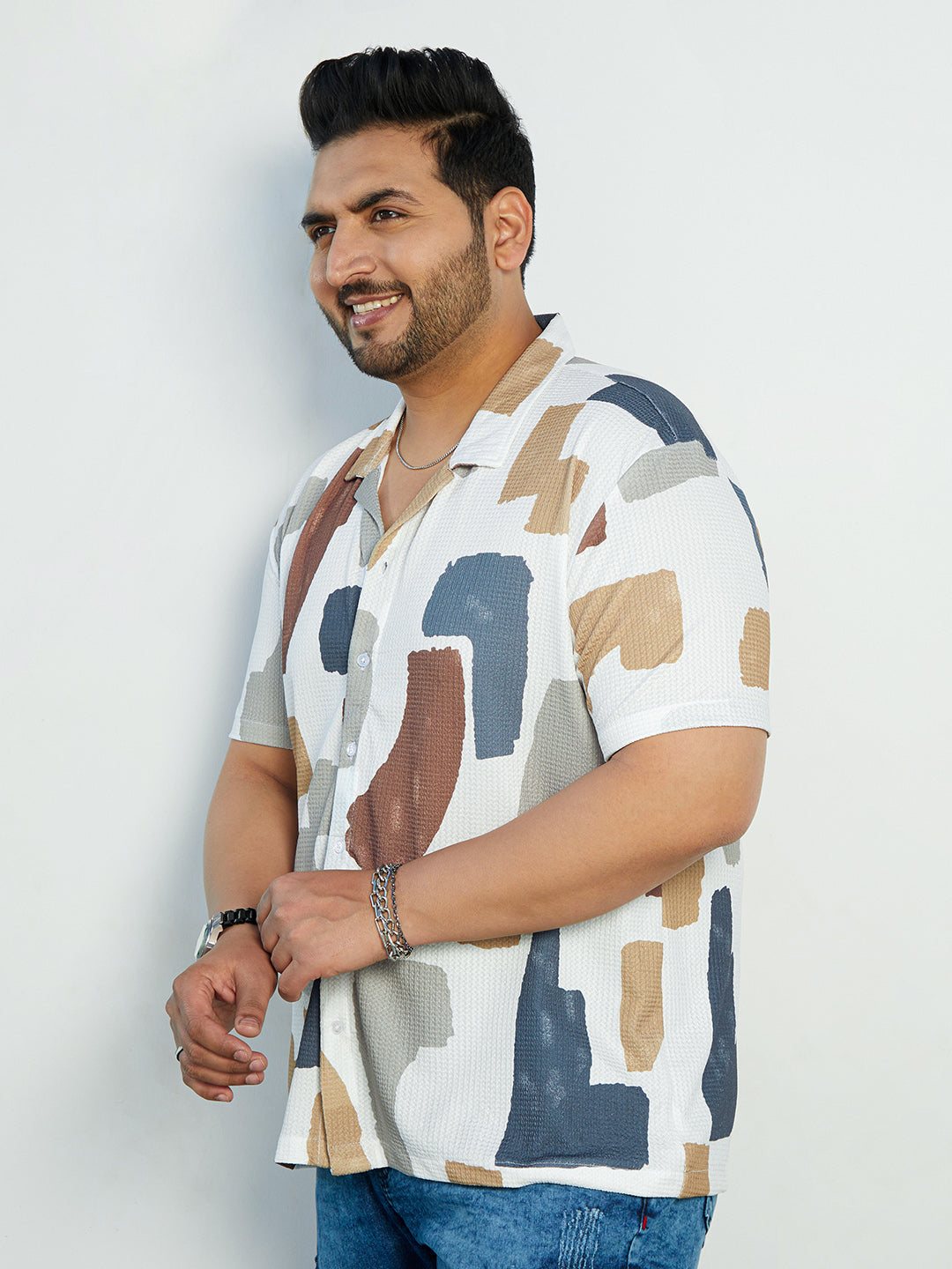 Bristle-Chaos Oversized Shirt