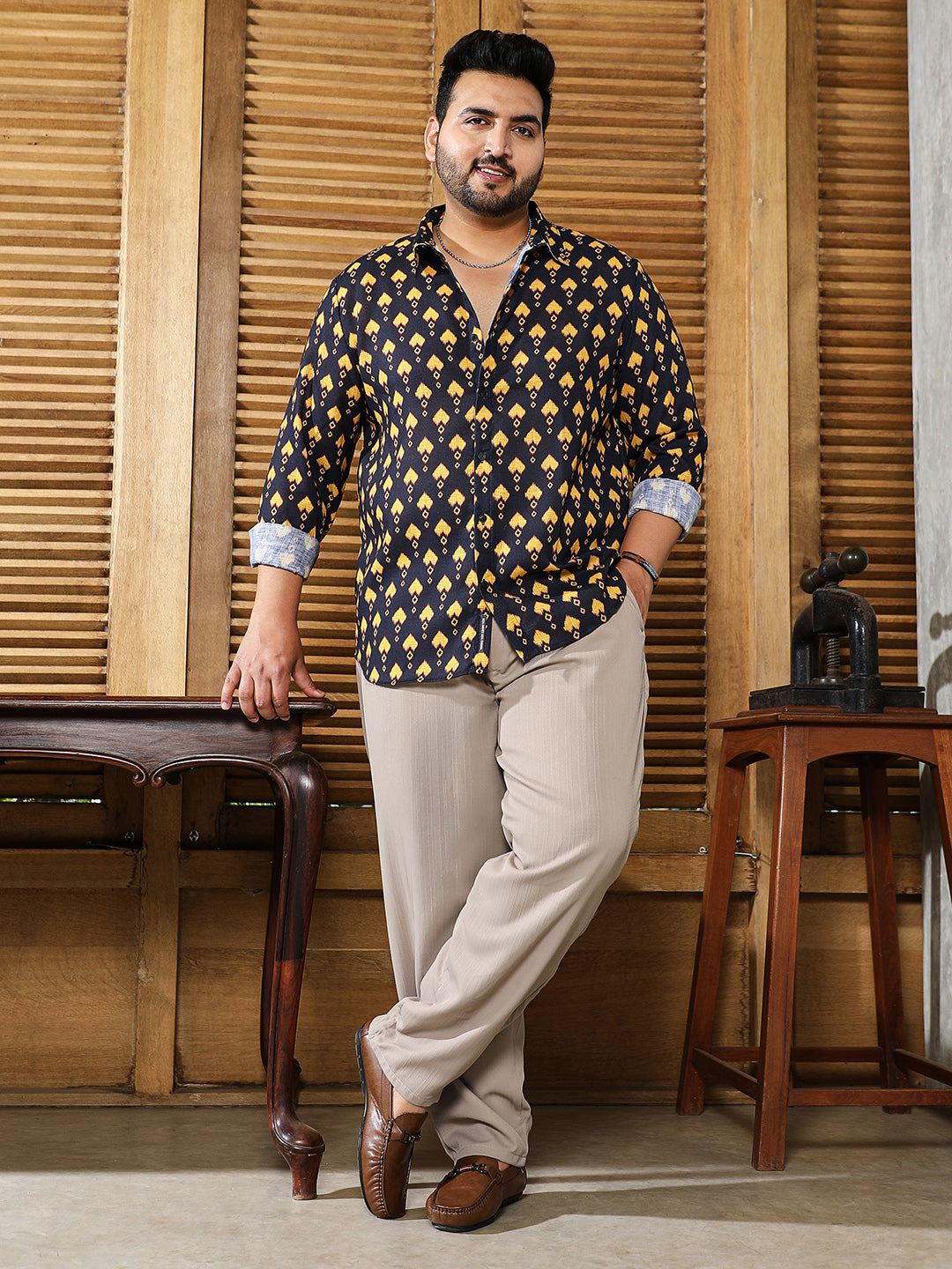 Indie Block-Print Shirt