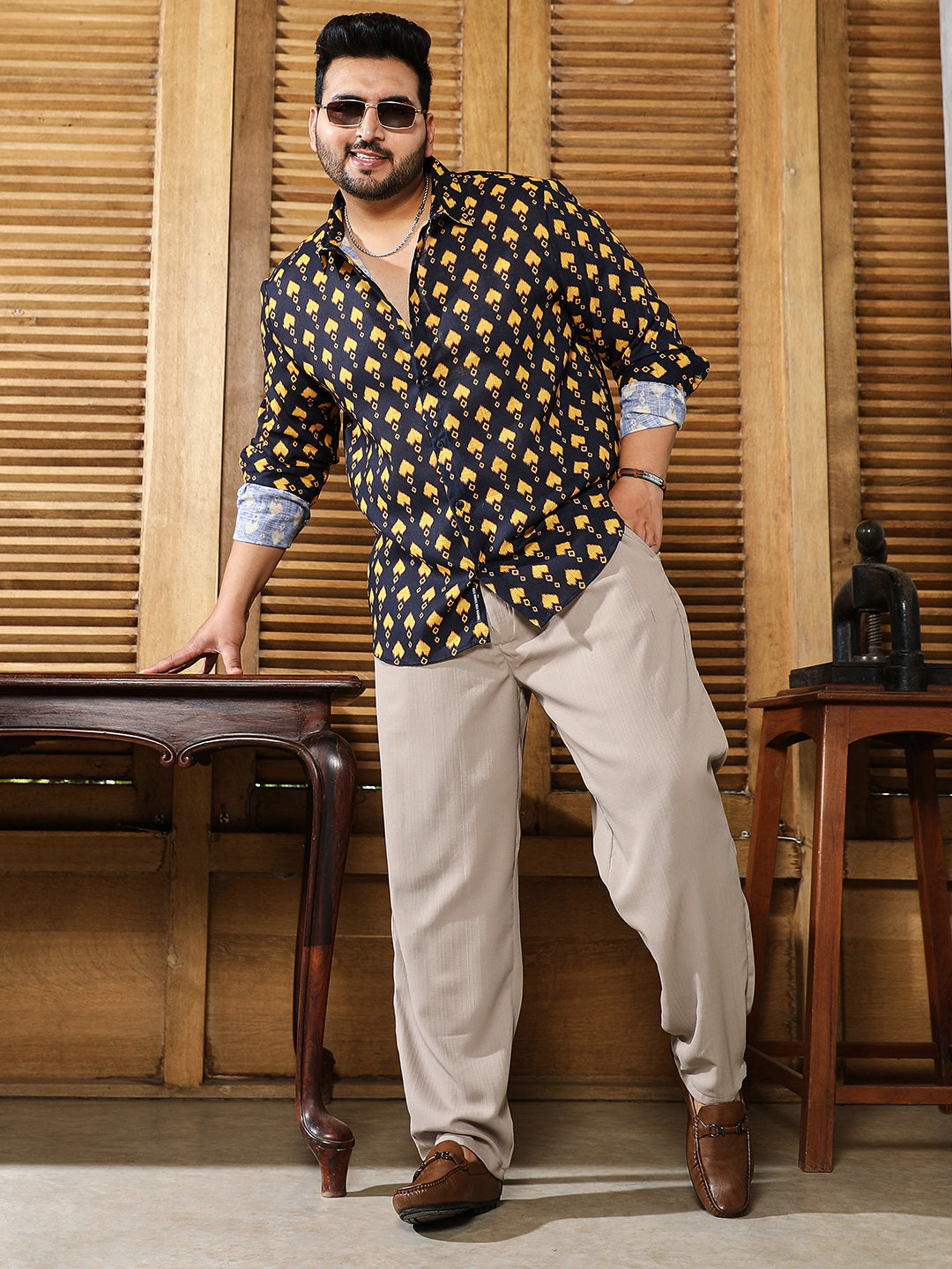 Indie Block-Print Shirt