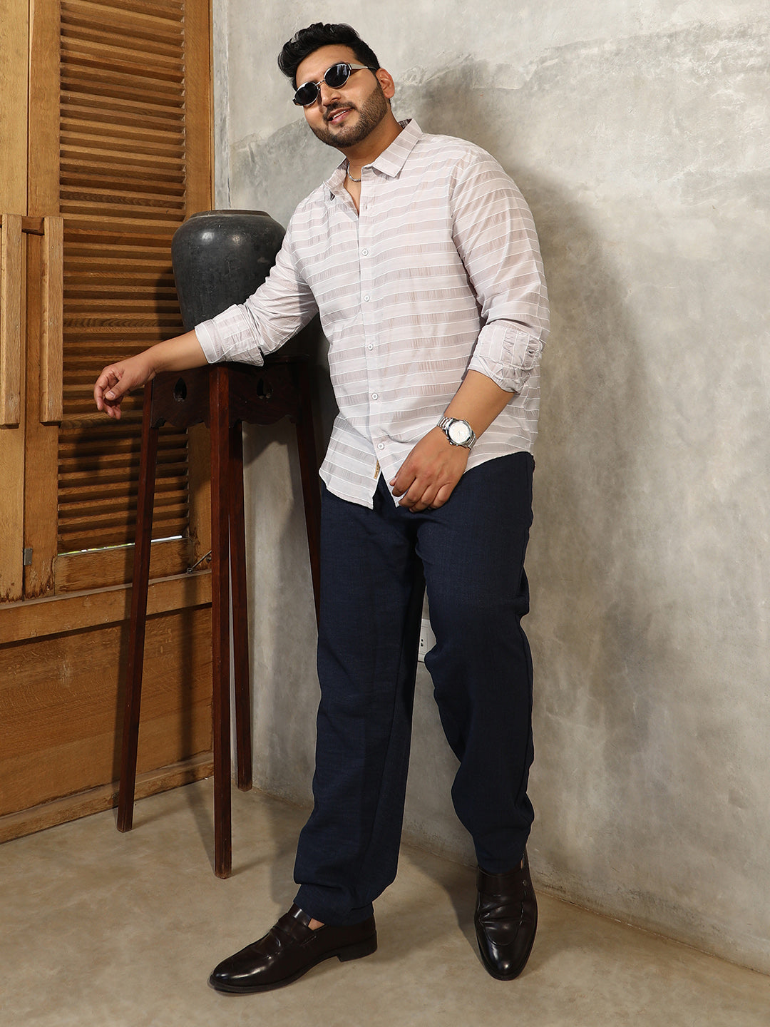 Parallel-Stripe Shirt