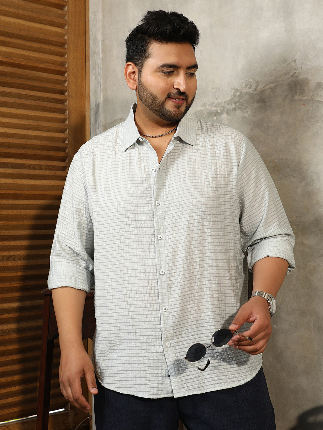 Ruche-Textured Shirt