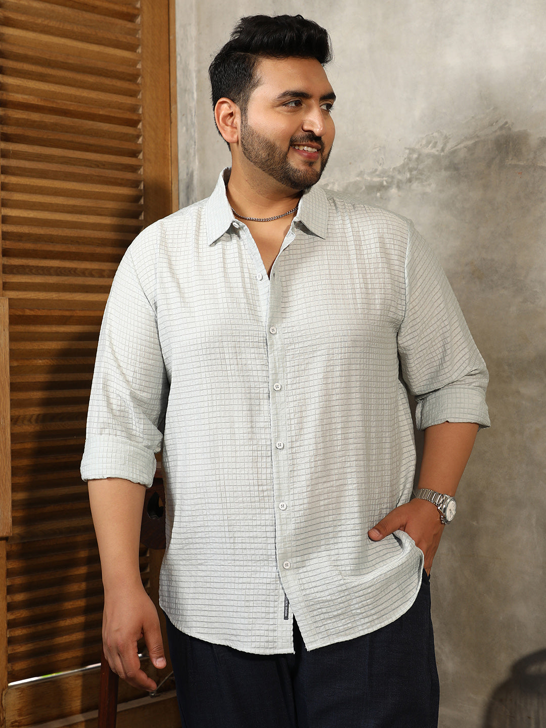 Ruche-Textured Shirt