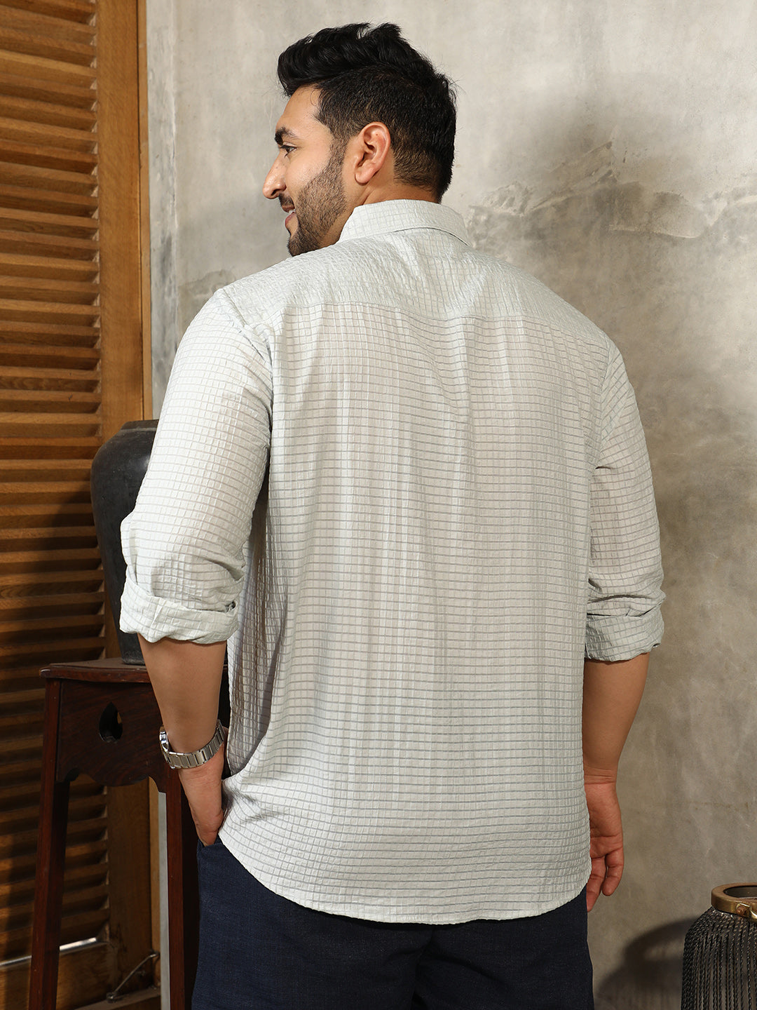 Ruche-Textured Shirt