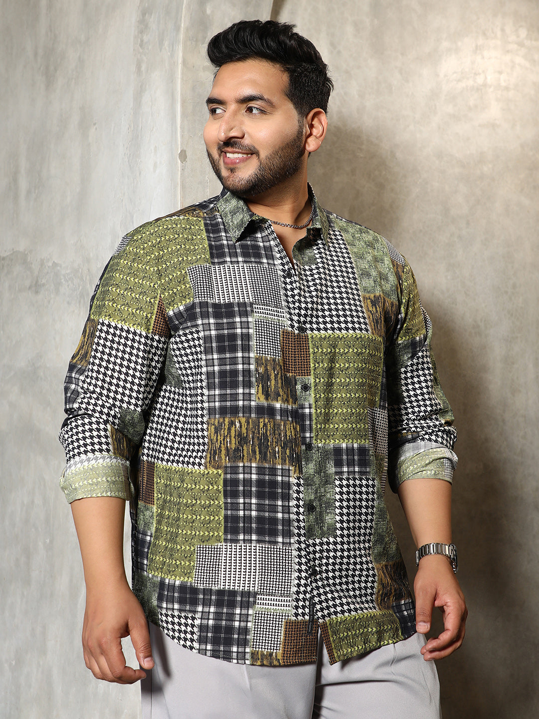 Houndstooth Block Shirt