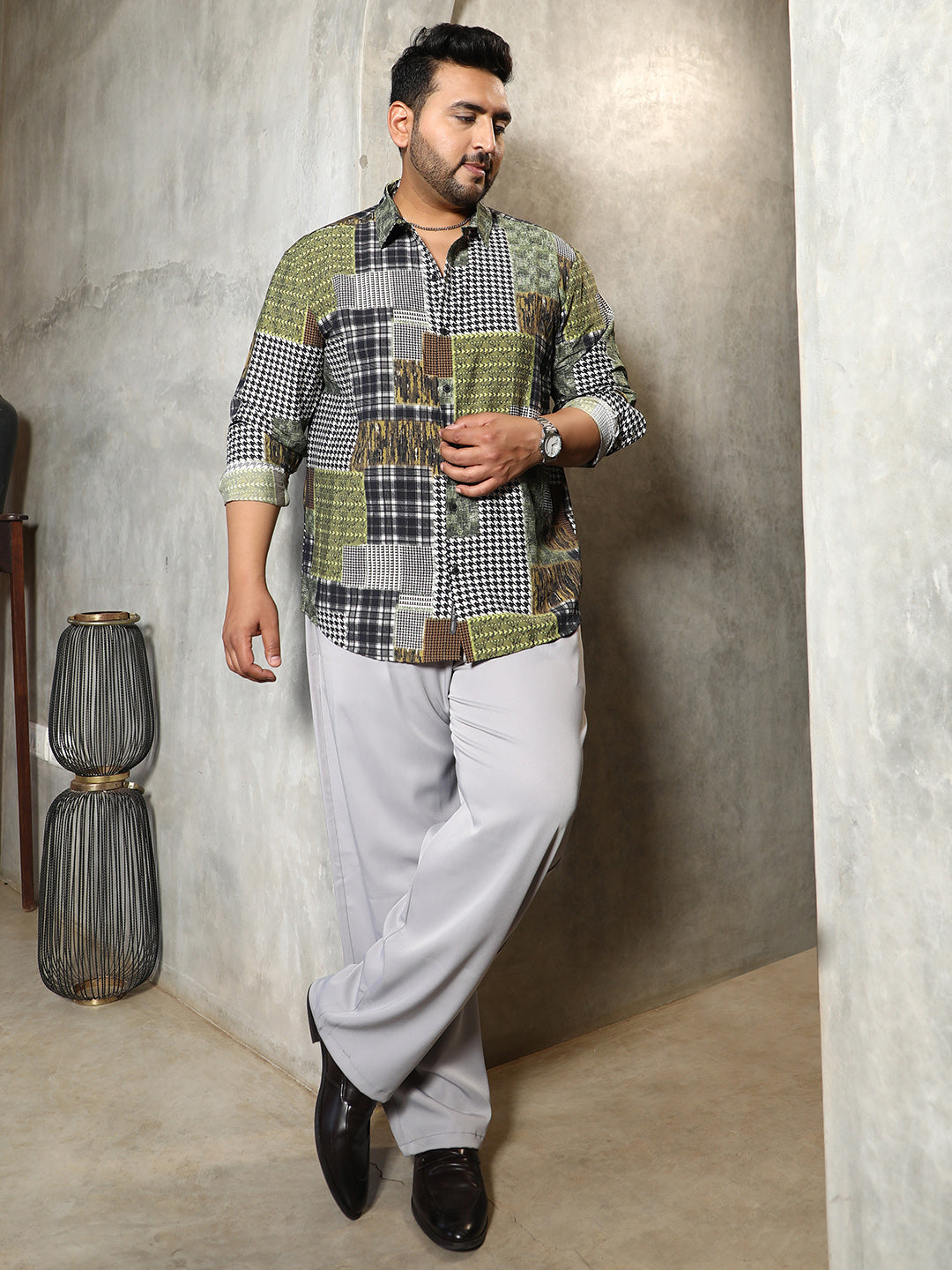 Houndstooth Block Shirt