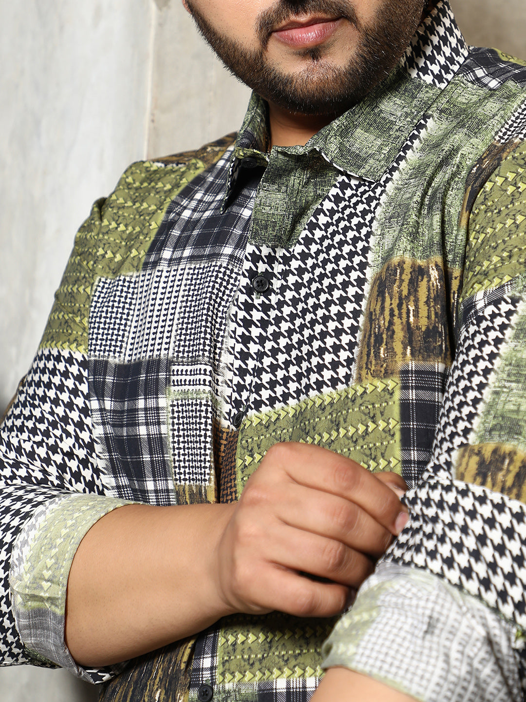 Houndstooth Block Shirt