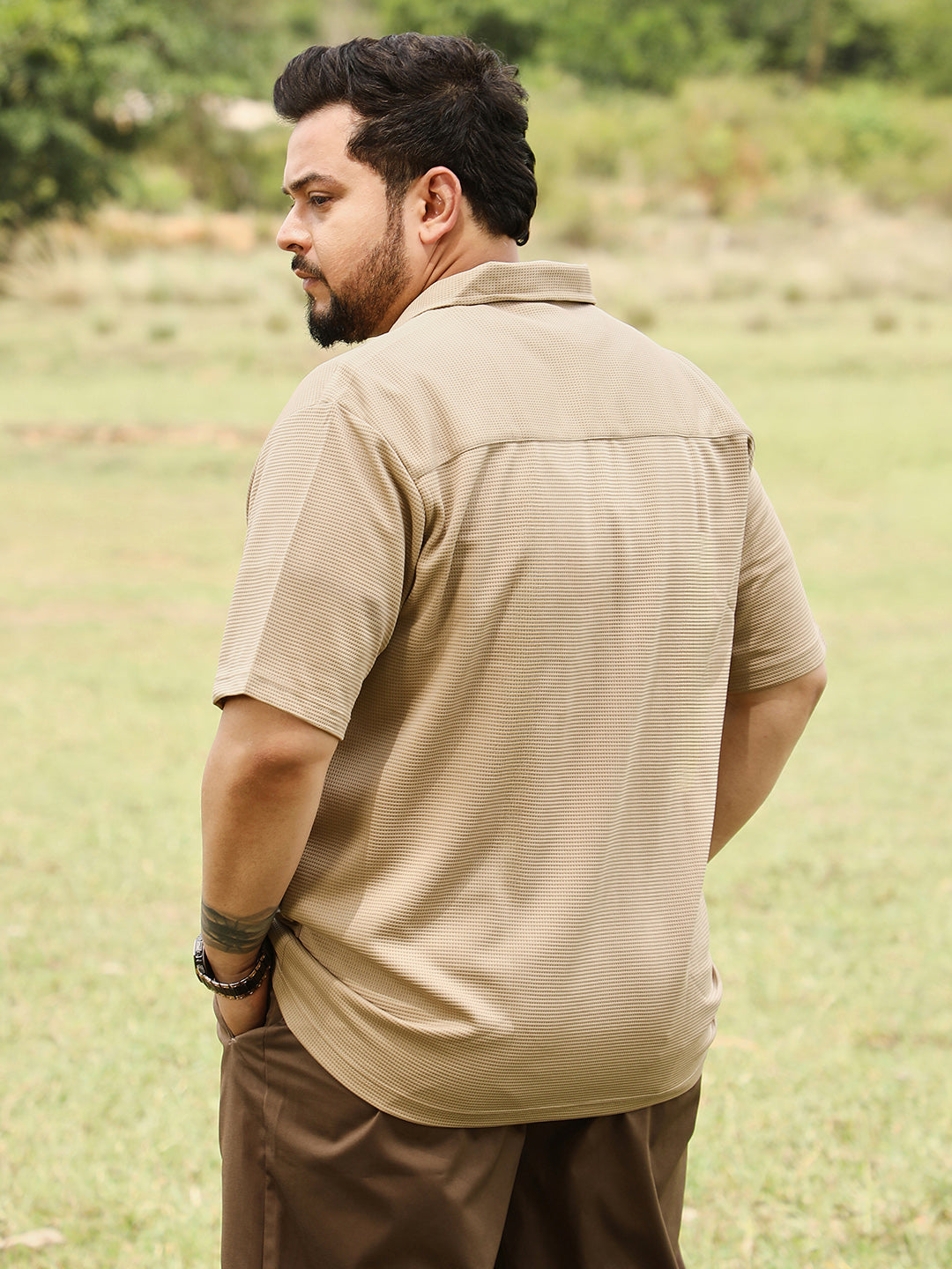 Waffle-Utility Casual Shirt
