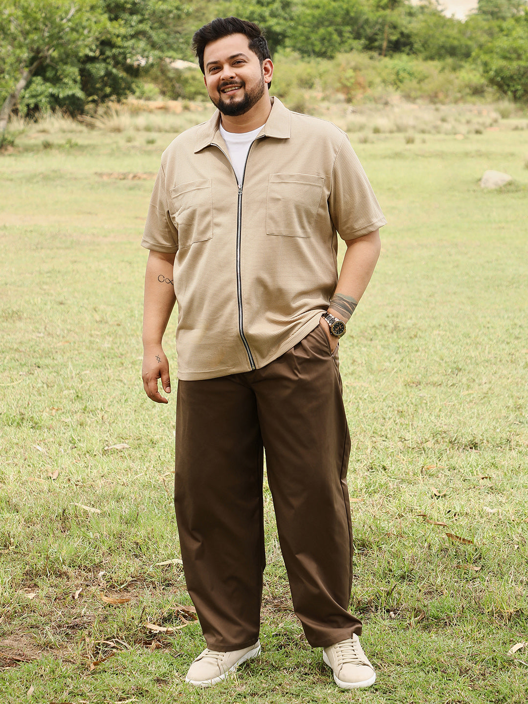 Waffle-Utility Casual Shirt