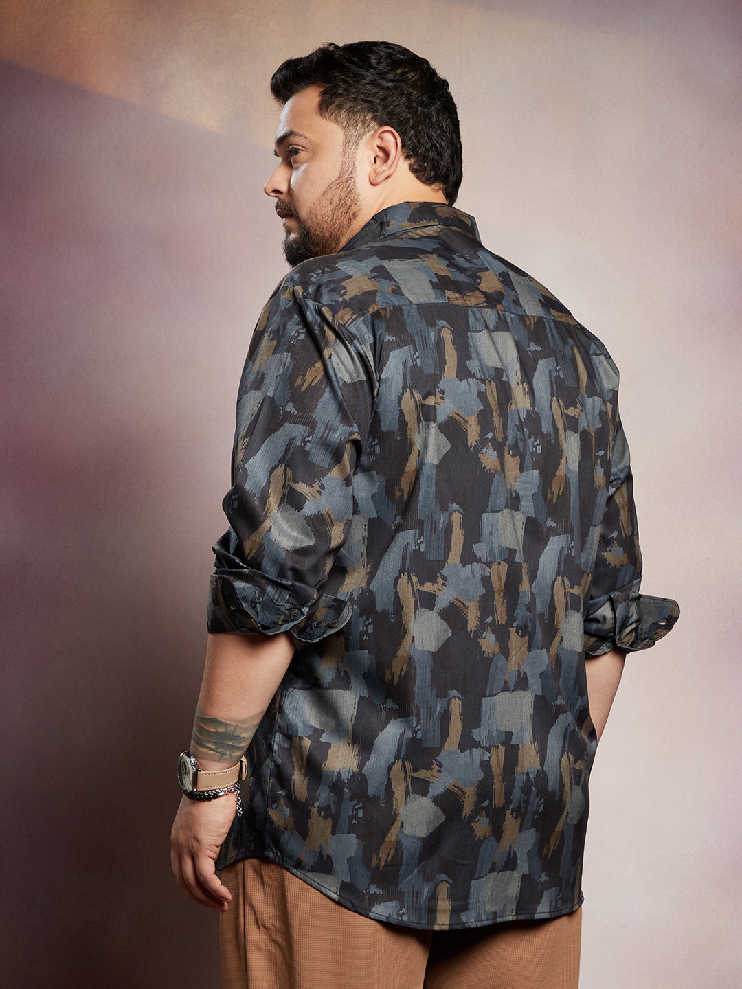 Fray-Stroke Imprint Shirt