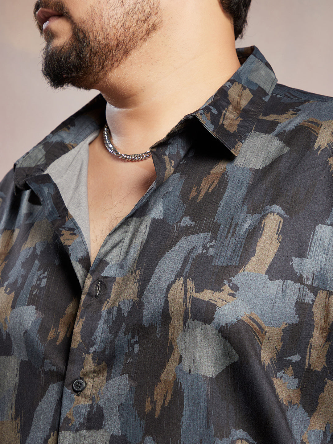 Fray-Stroke Imprint Shirt