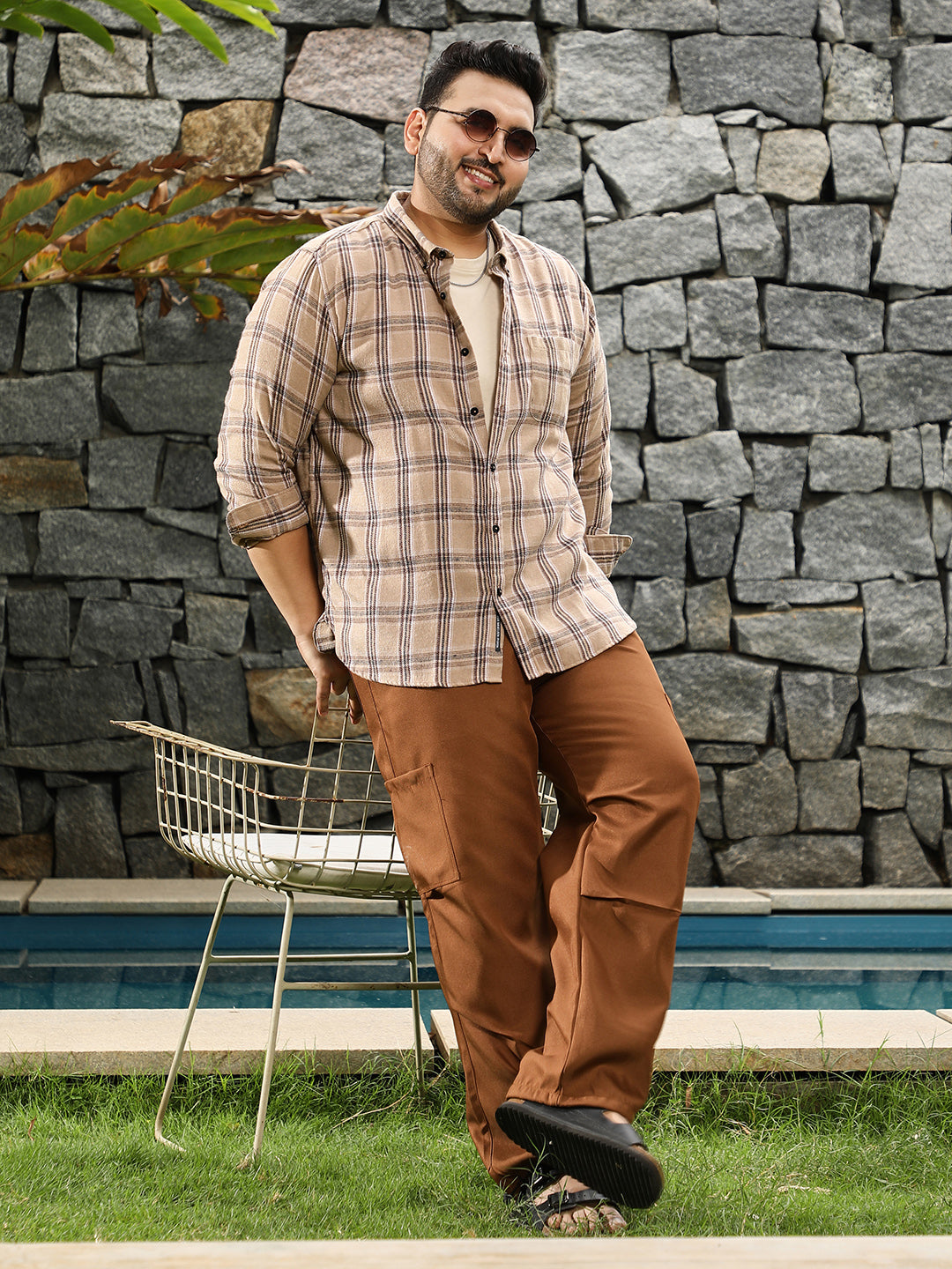 Plaid-Woven Regular Shirt