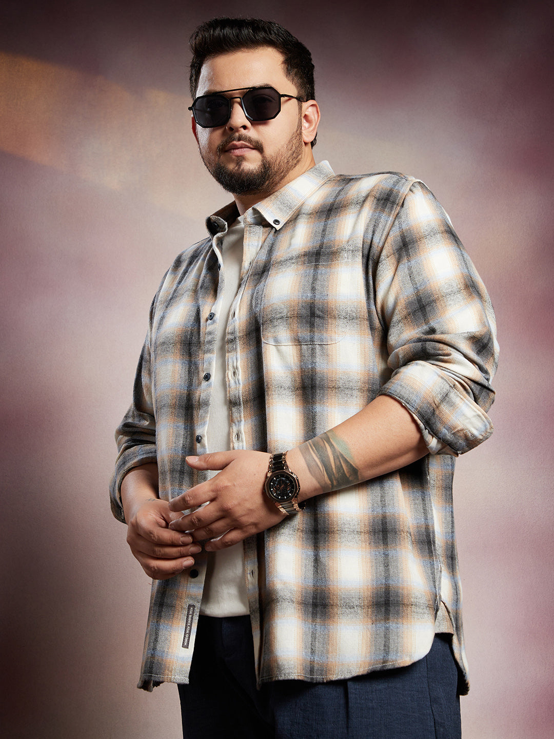 Gradient-Graph Regular Shirt