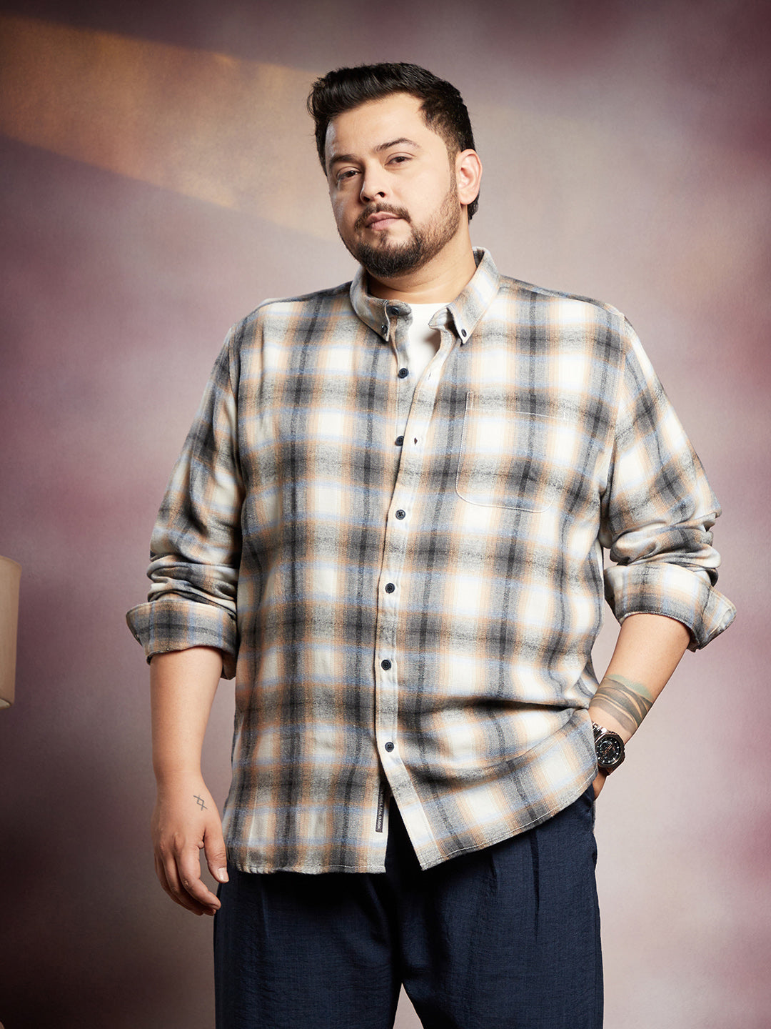 Gradient-Graph Regular Shirt