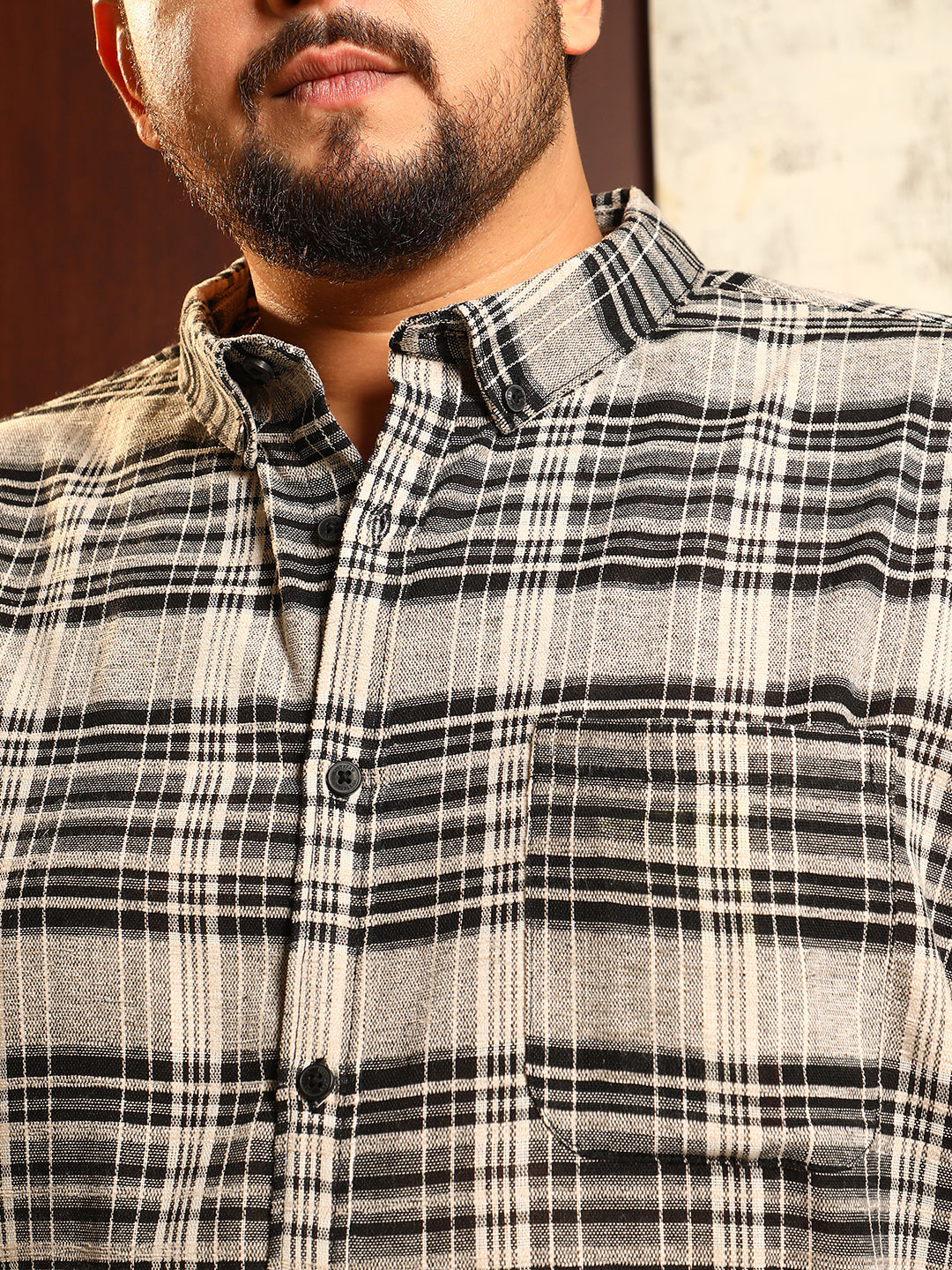 Static-Check Regular Shirt