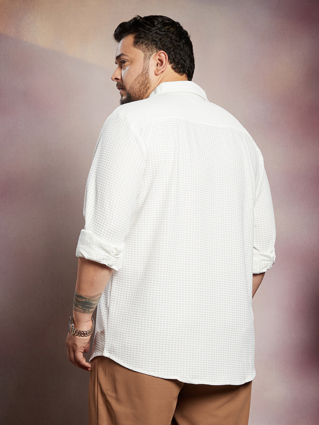 Hive-Weave Textured Shirt