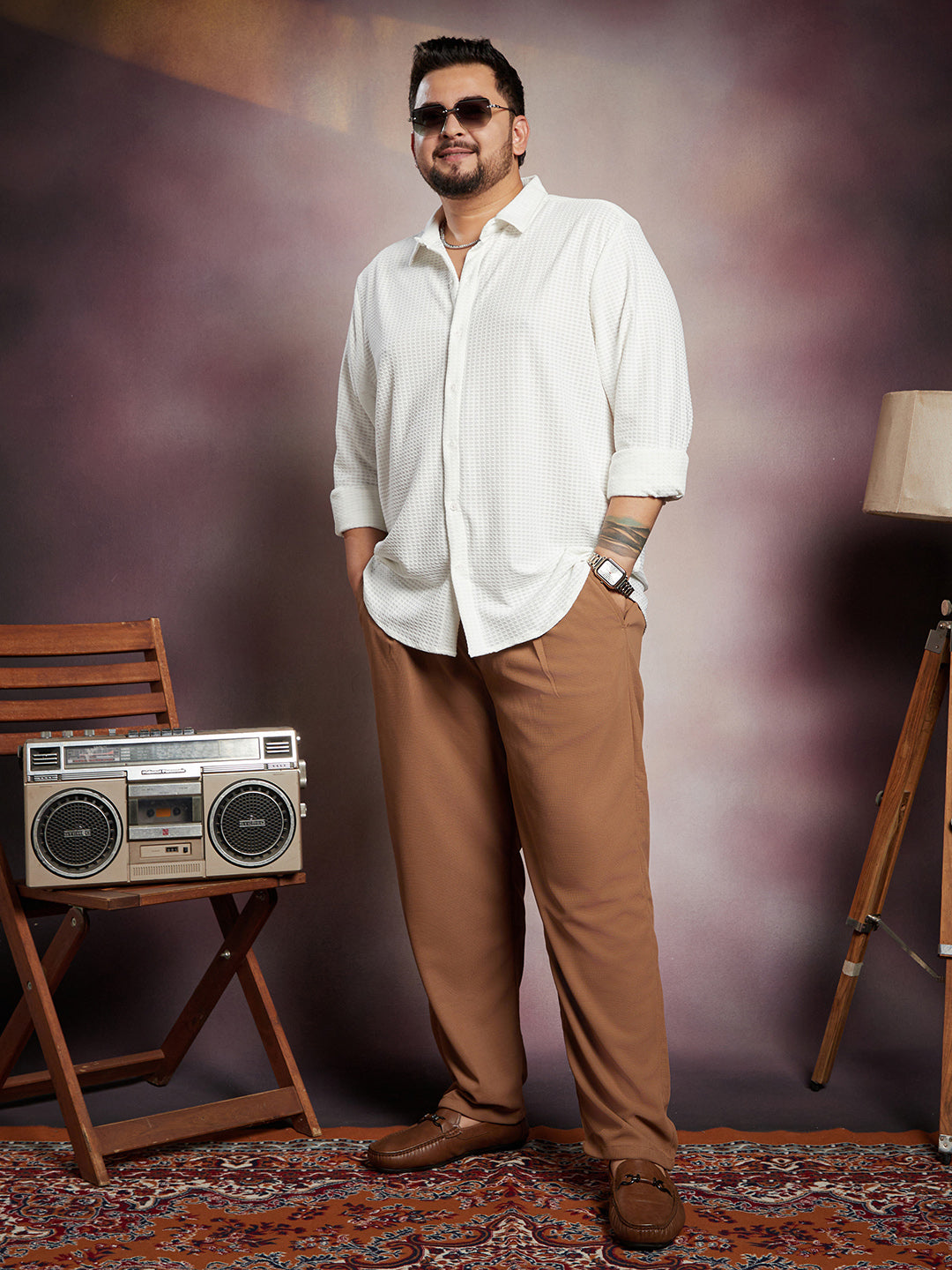 Hive-Weave Textured Shirt