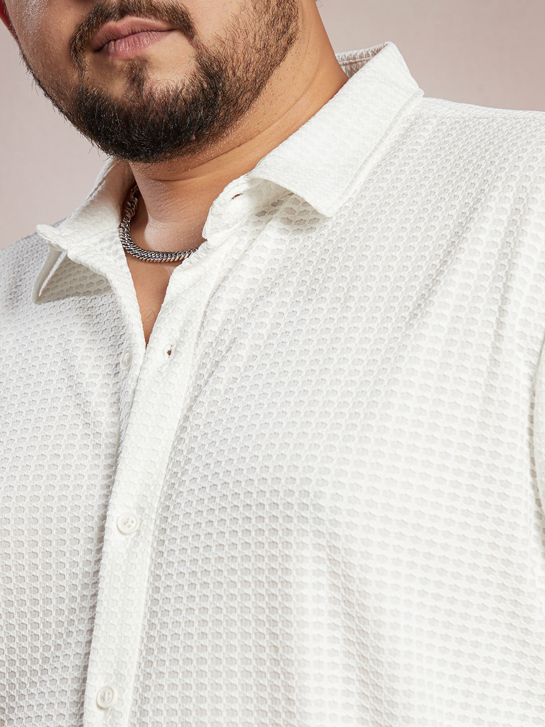 Hive-Weave Textured Shirt