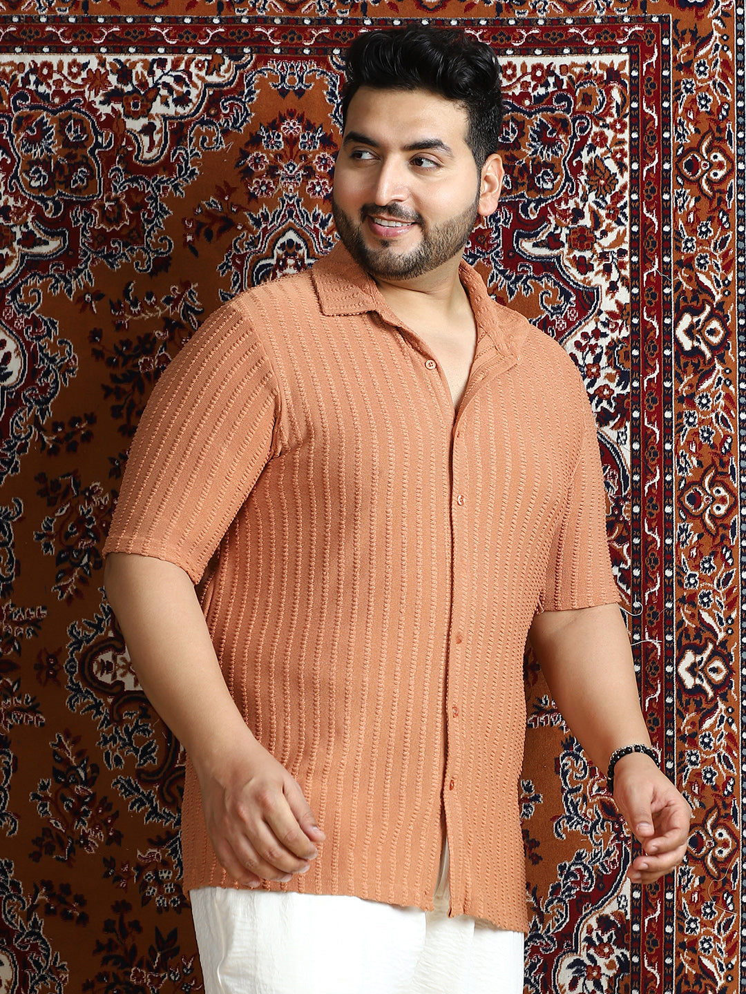 Cross-Stitch Stripe Knit Shirt