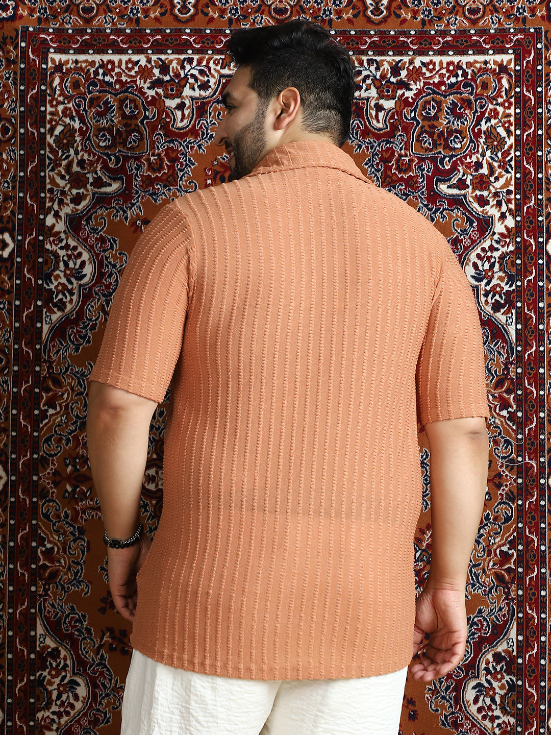 Cross-Stitch Stripe Knit Shirt