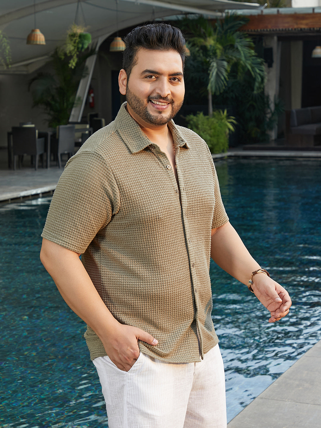 Solid-Knit Relaxed Shirt