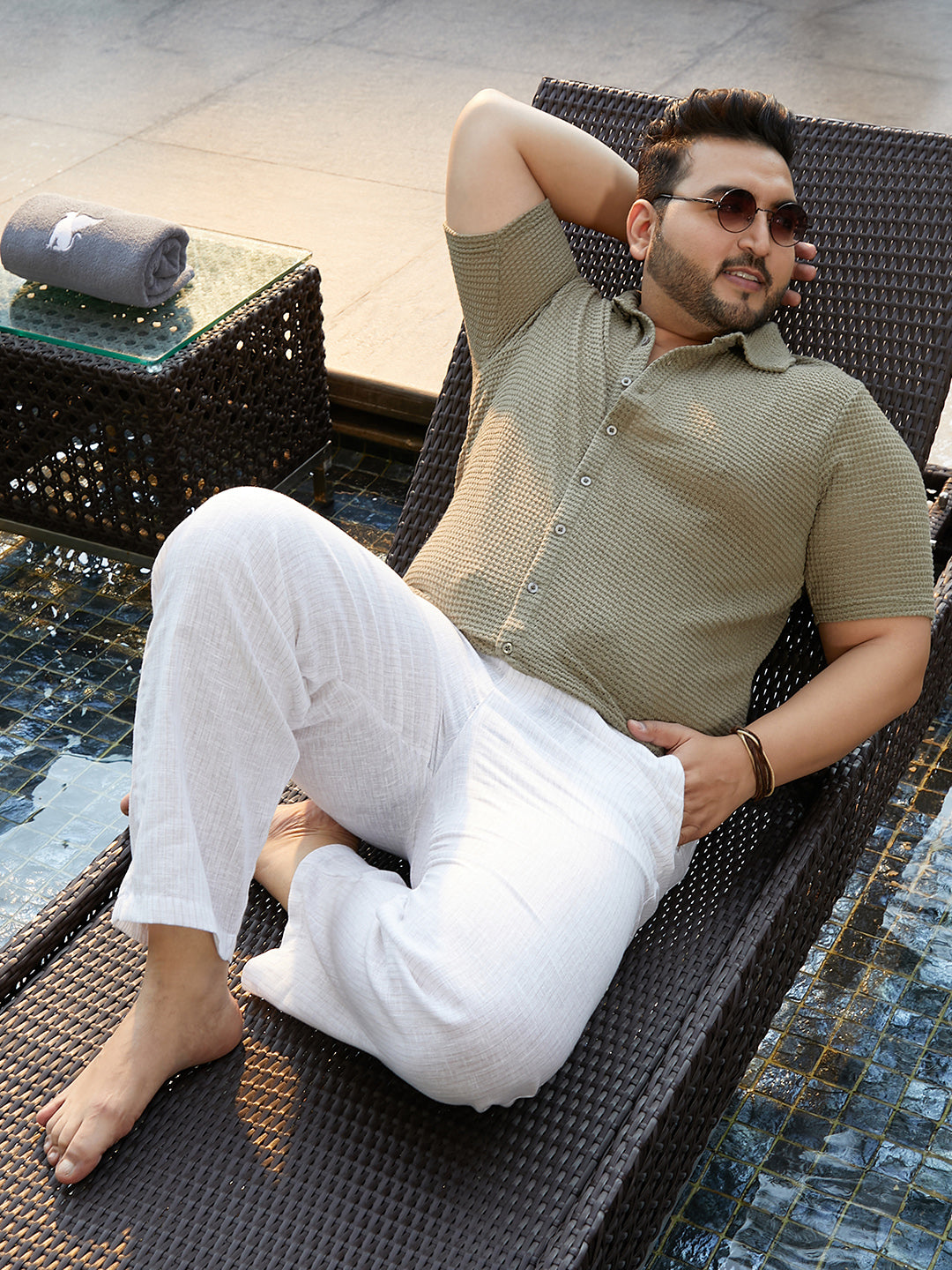 Solid-Knit Relaxed Shirt