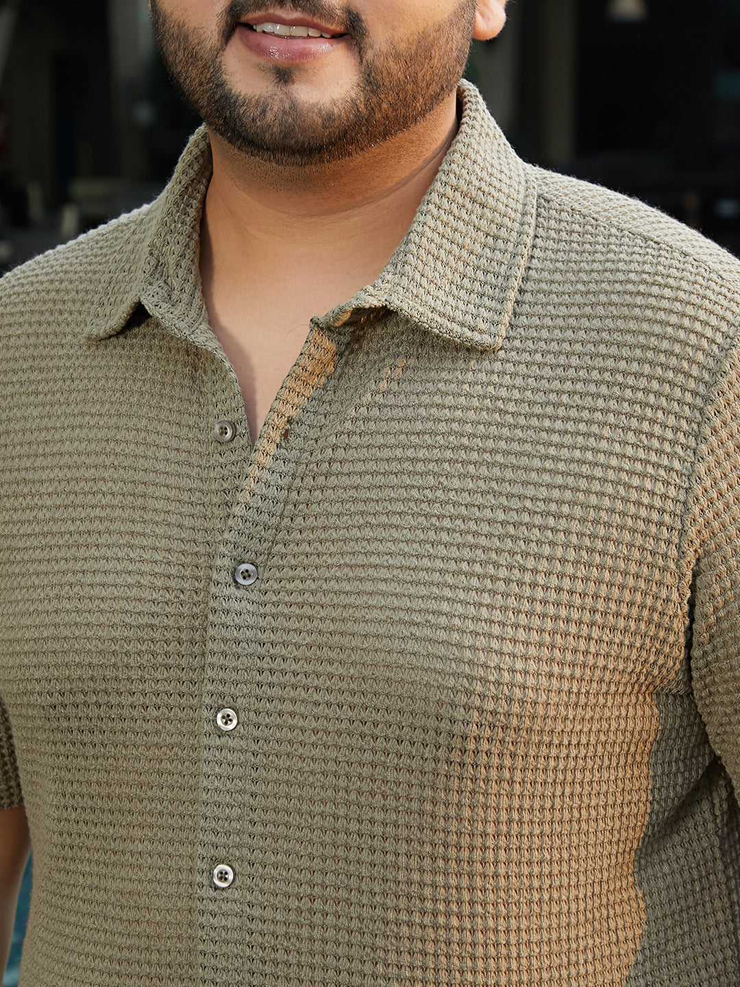 Solid-Knit Relaxed Shirt