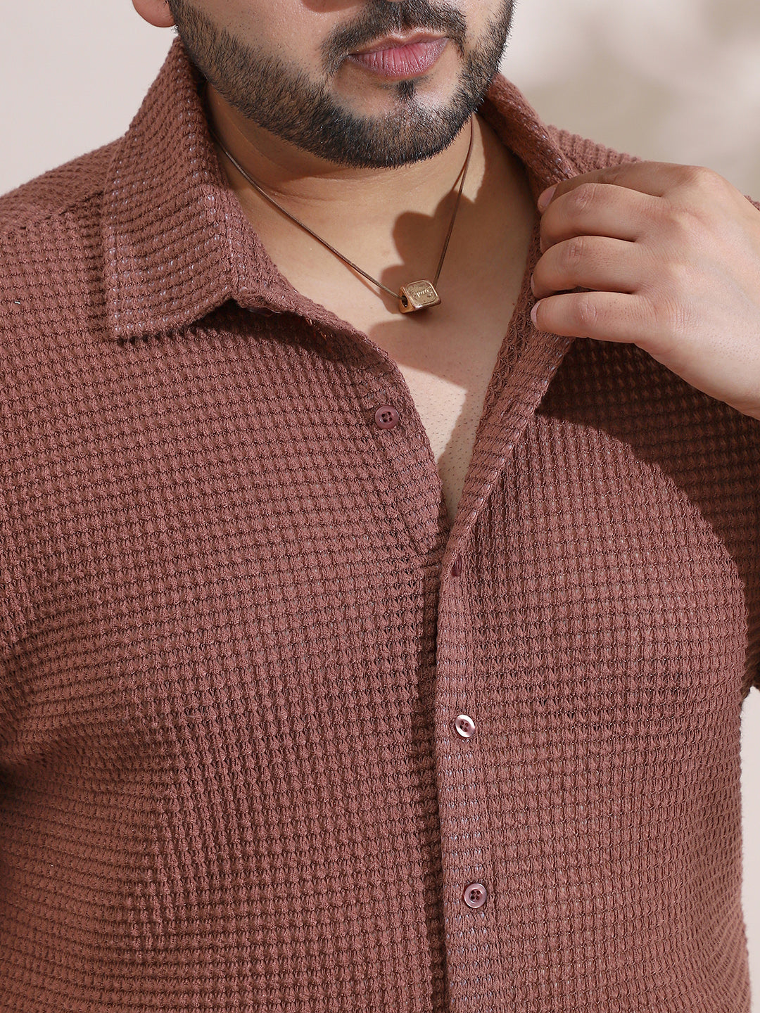 Solid-Knit Relaxed Shirt