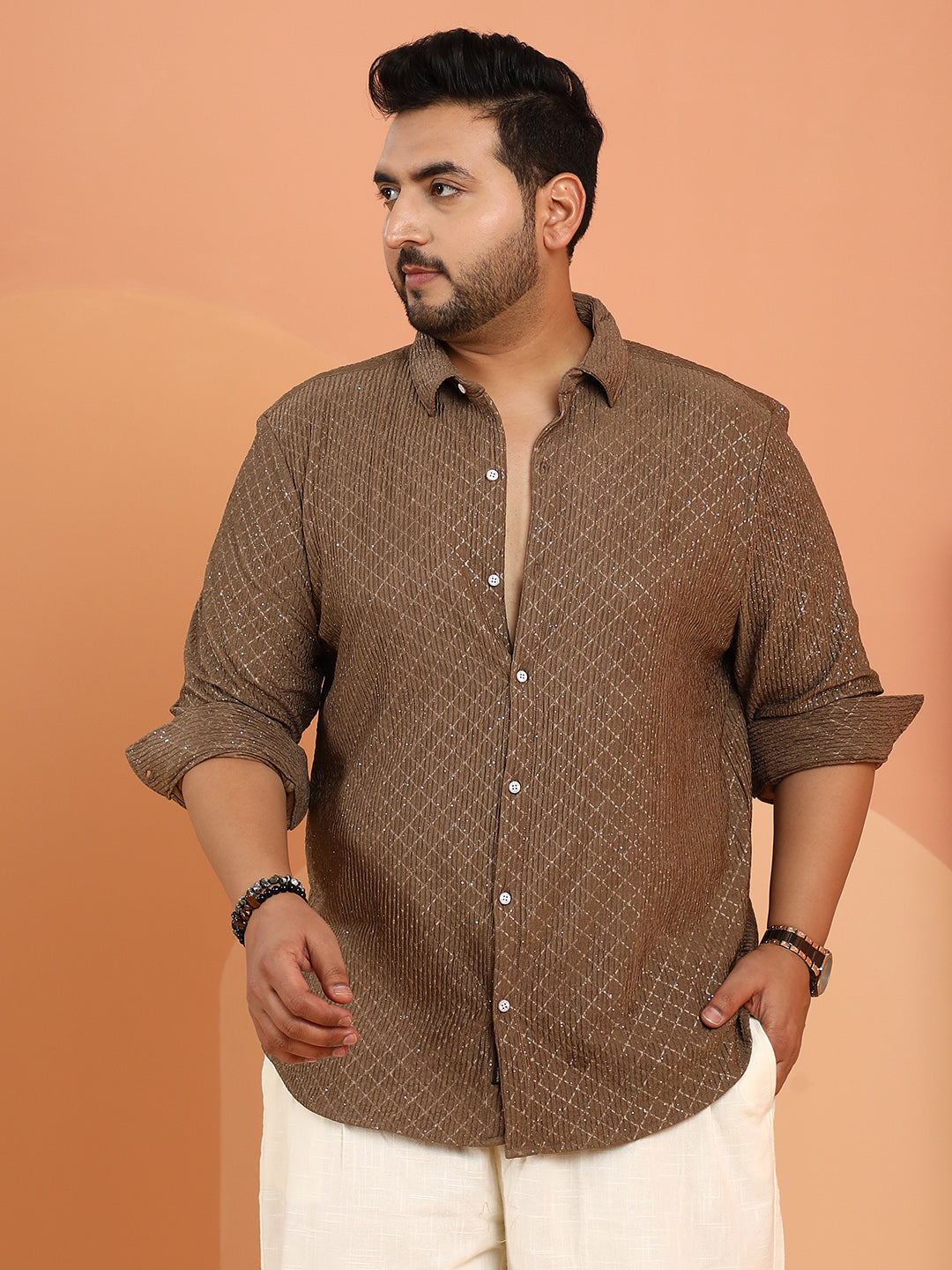 Shimmering-Grid Shirt